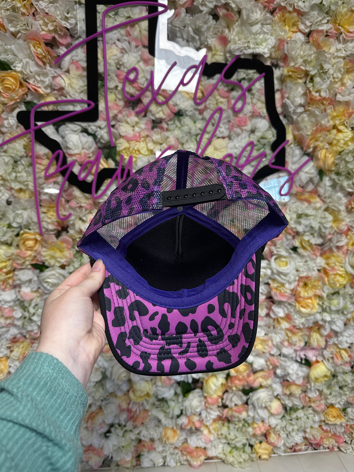 Purple Leopard Mesh/Under Brim Trucker Hat