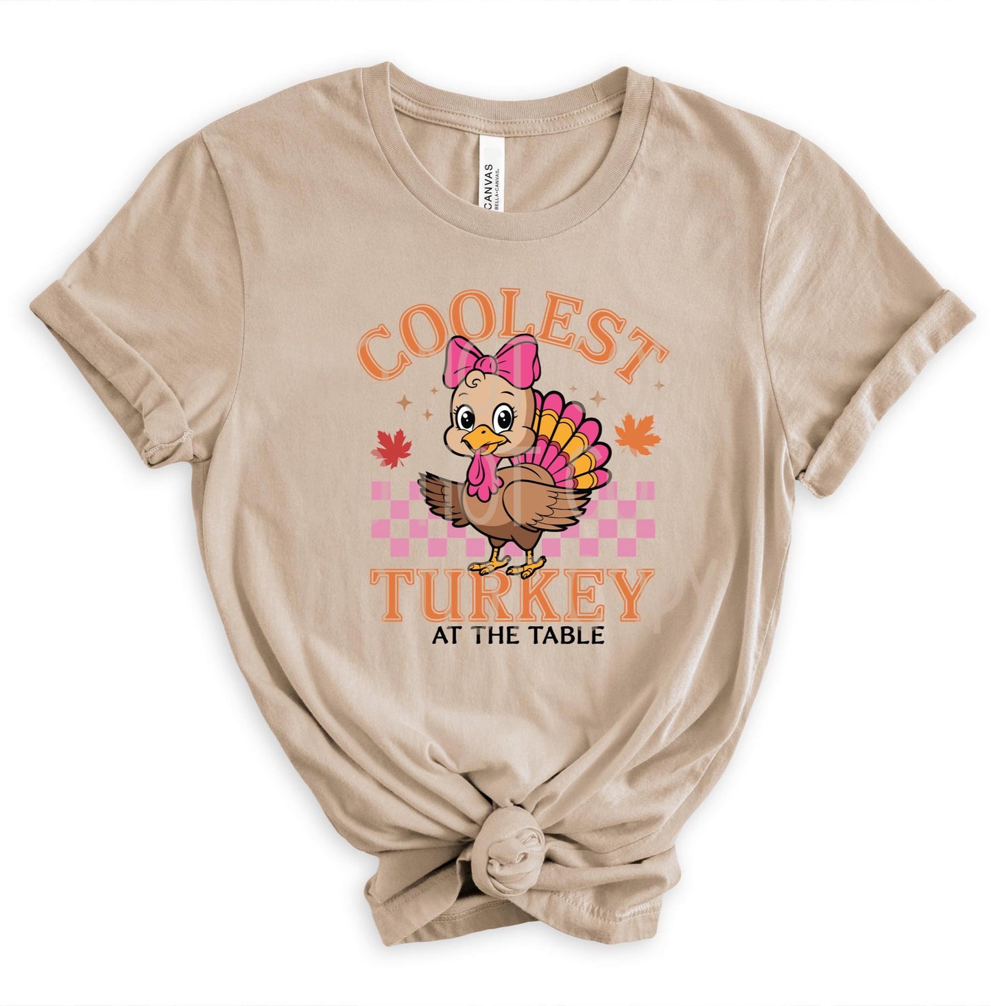 Coolest Turkey at the Table (girl) DTF - Texas Transfers and Designs