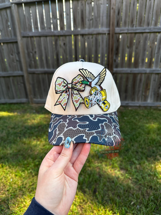 Duck Camo Brim Canvas Blank Hat - Texas Transfers and Designs