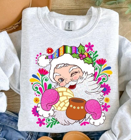 Serape Santa DTF - Texas Transfers and Designs