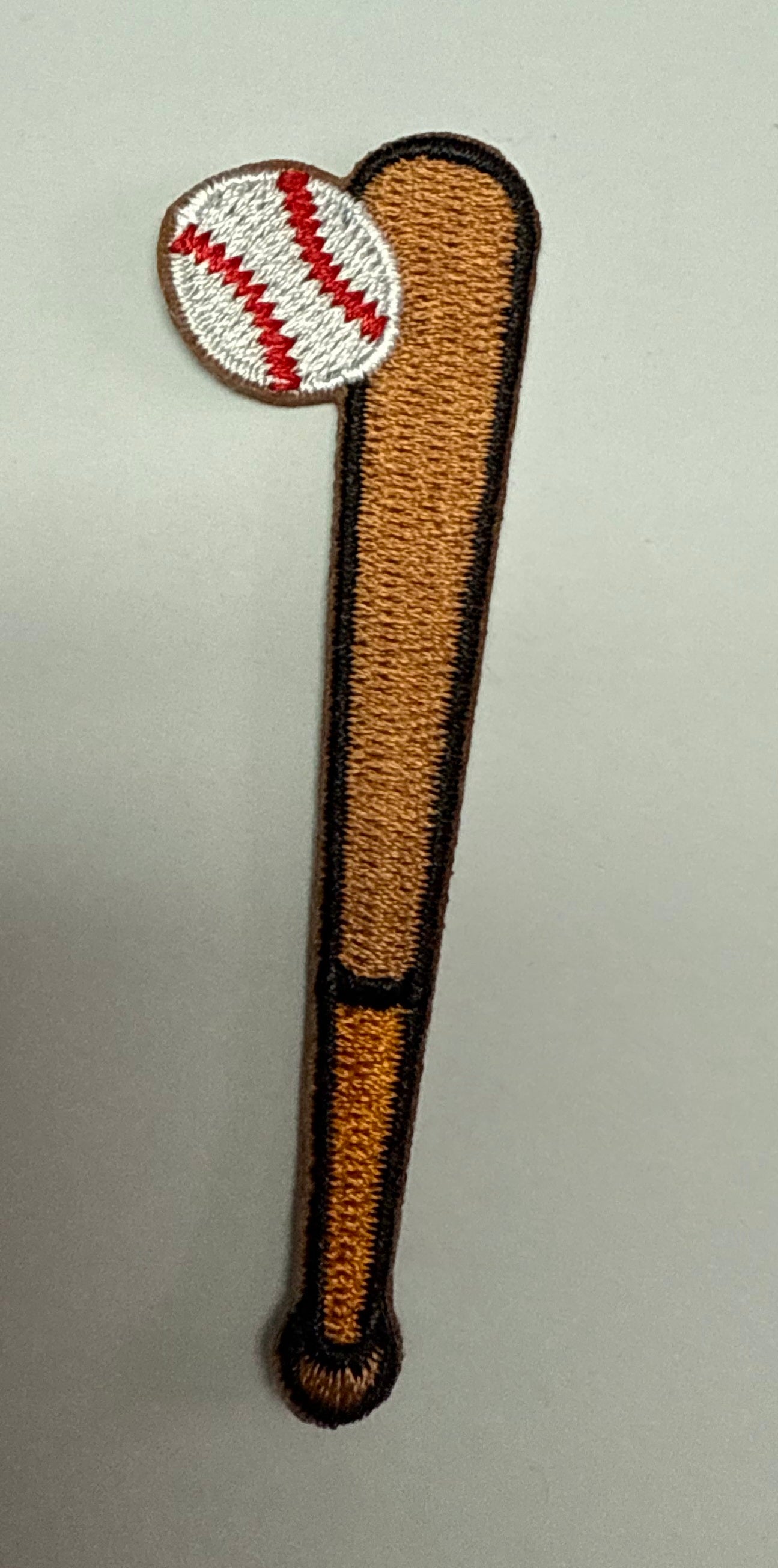 Baseball Bat w/ Ball Iron-On PATCH - Texas Transfers and Designs