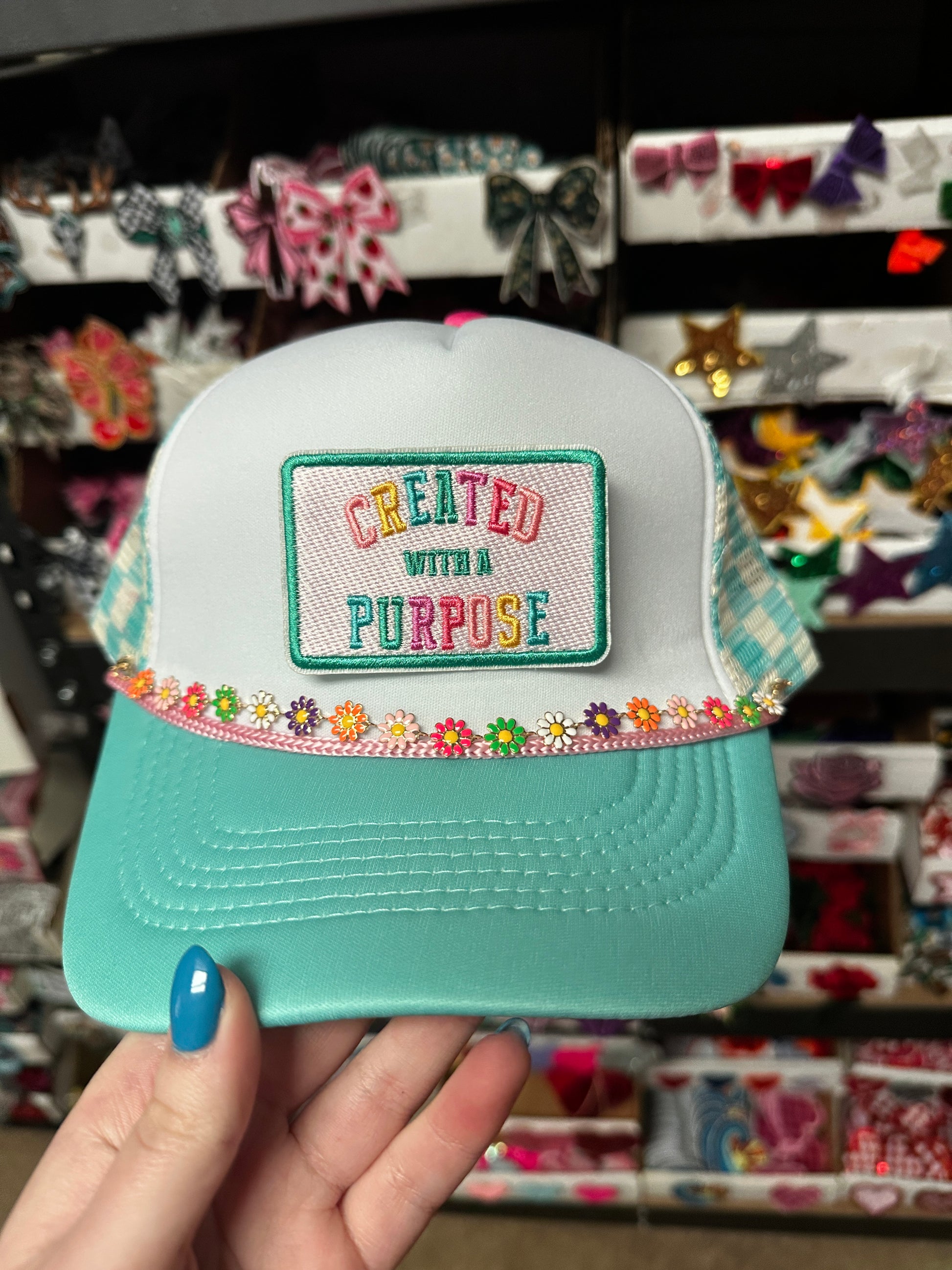 Daisy Gold Hat Chain - Texas Transfers and Designs