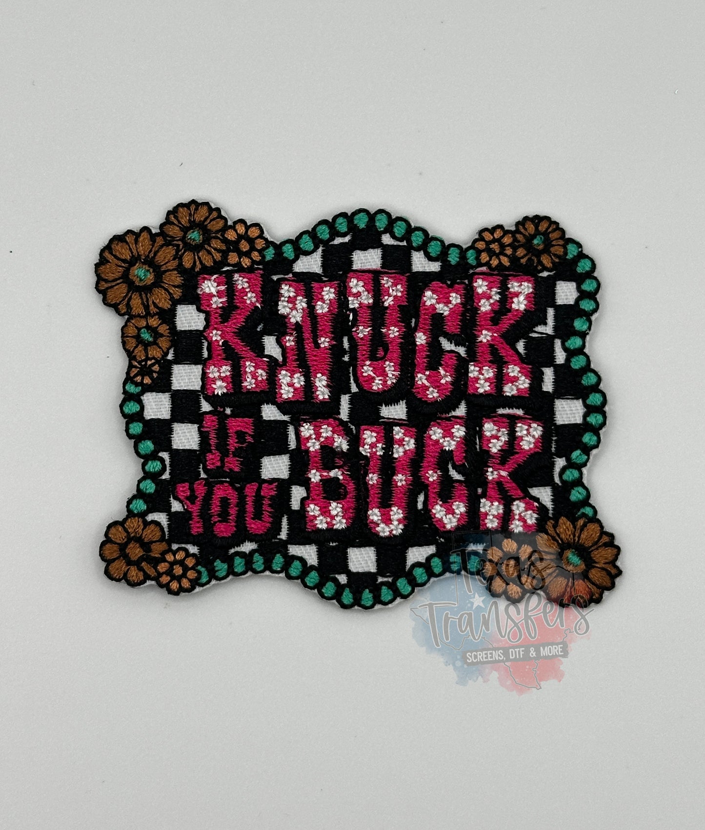Knuck if You Buck Iron-On PATCH - Texas Transfers and Designs