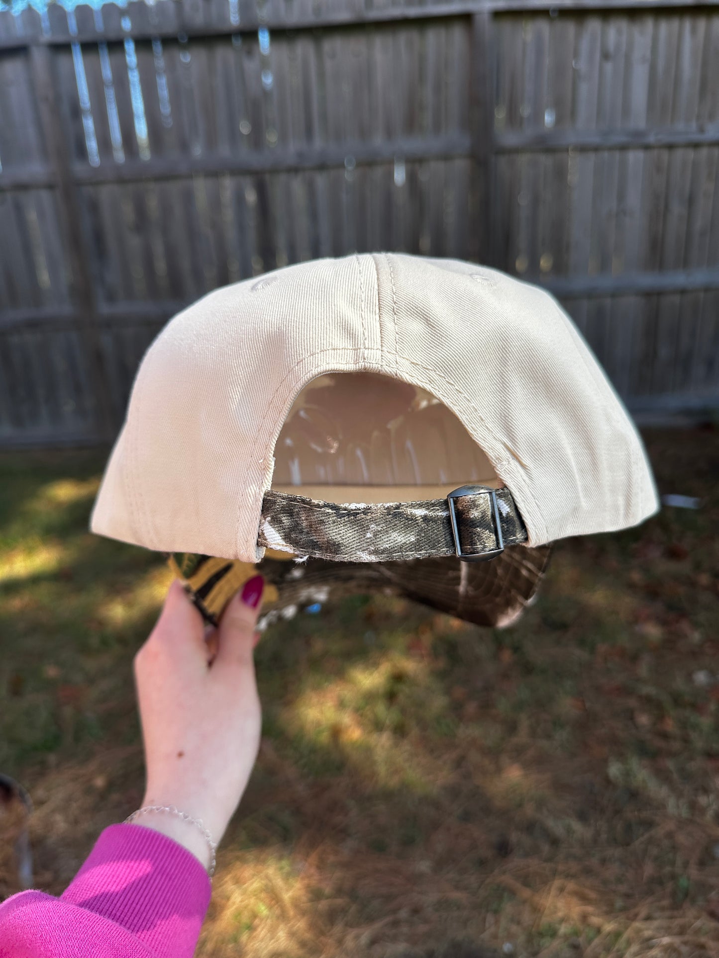 Leaf Camo Brim Canvas Blank Hat (BUCKLE CLOSURE)