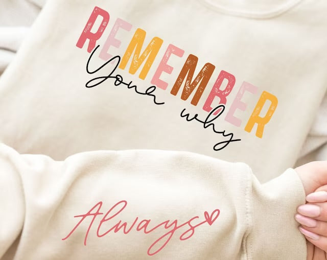 Remember Your Why DTF - Texas Transfers and Designs