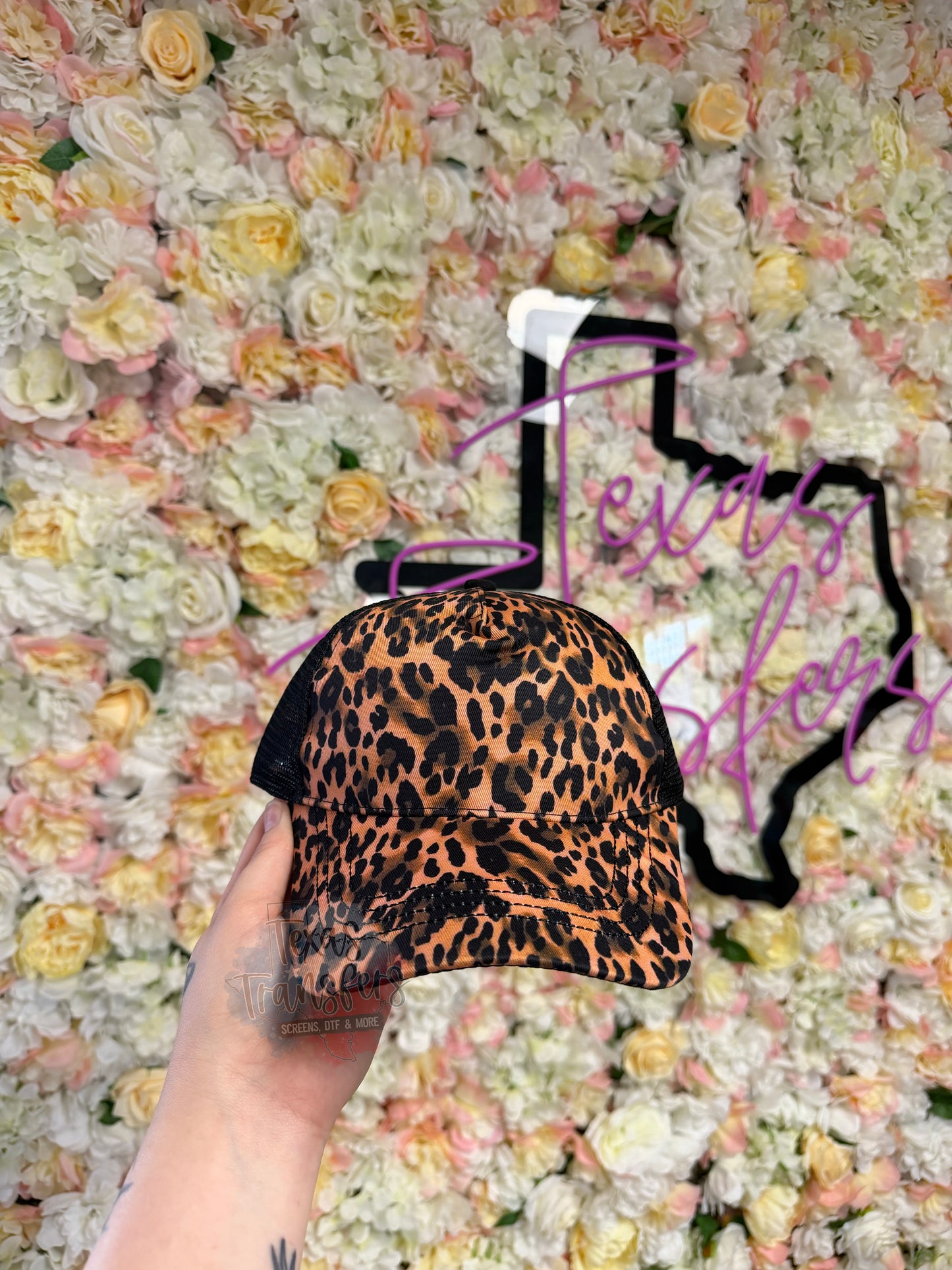 5 Panel Leopard Trucker Hat