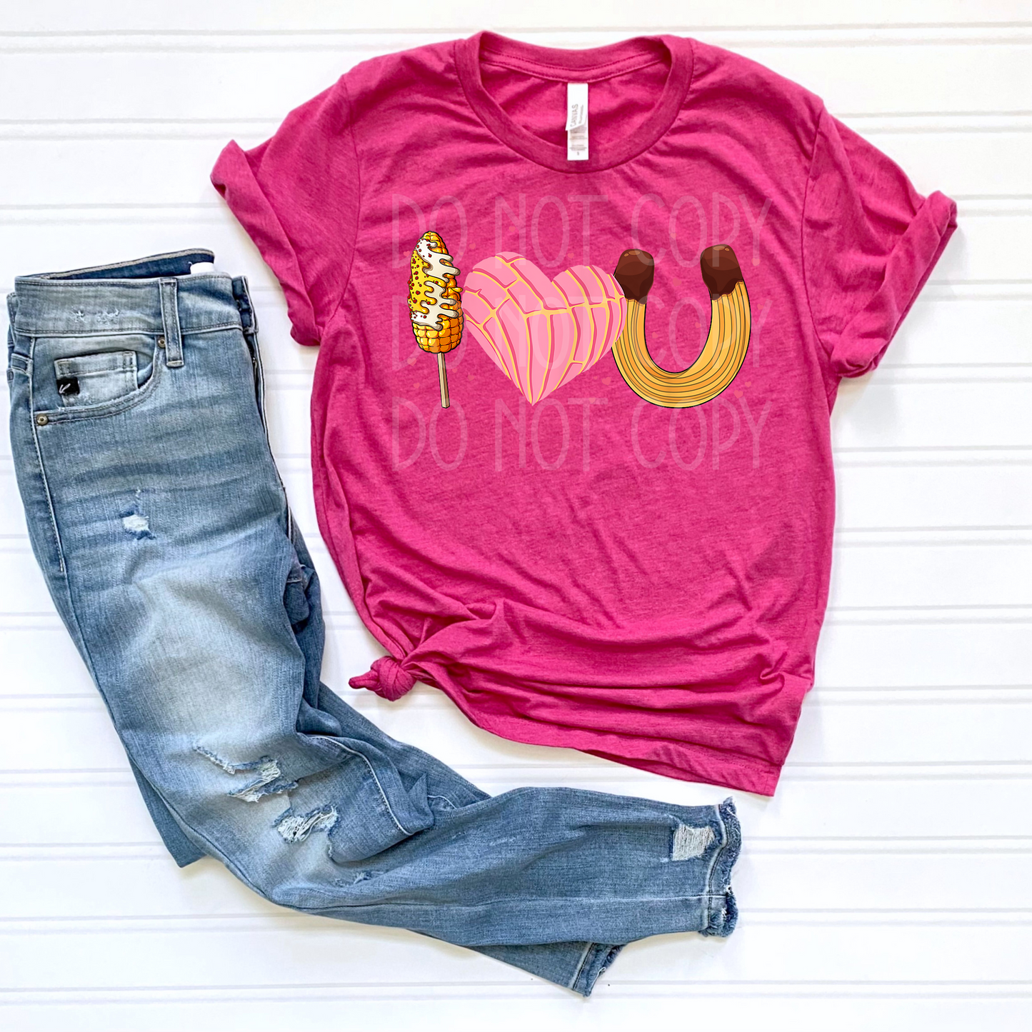 I Love You (Elote, Concha, Churro) DTF - Texas Transfers and Designs