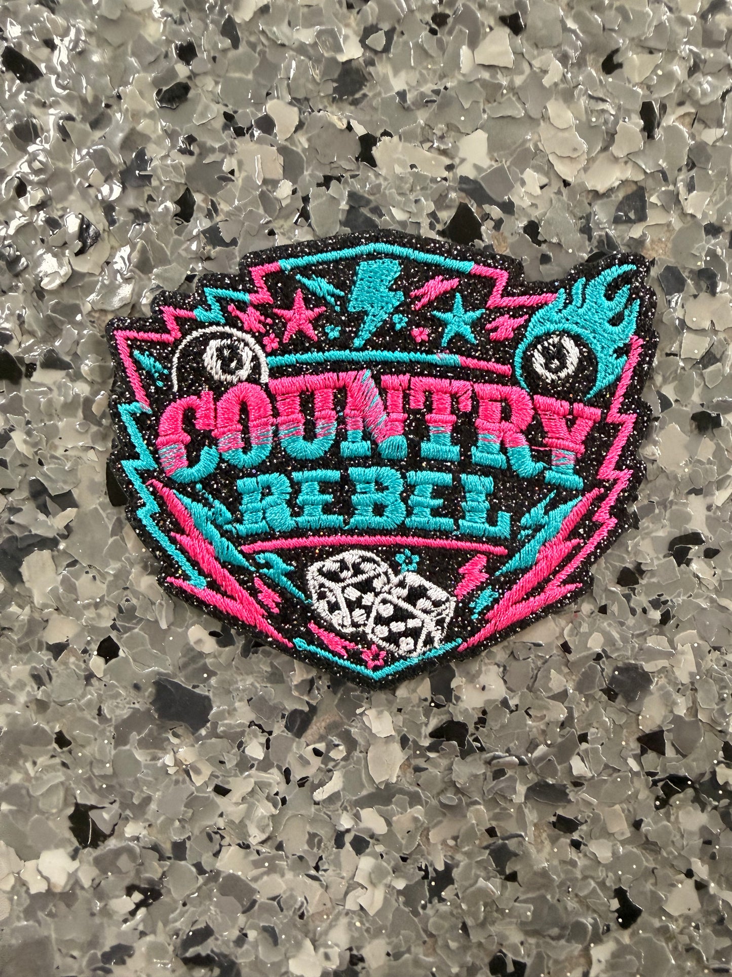 Country Rebel Iron-On Patch - Texas Transfers and Designs