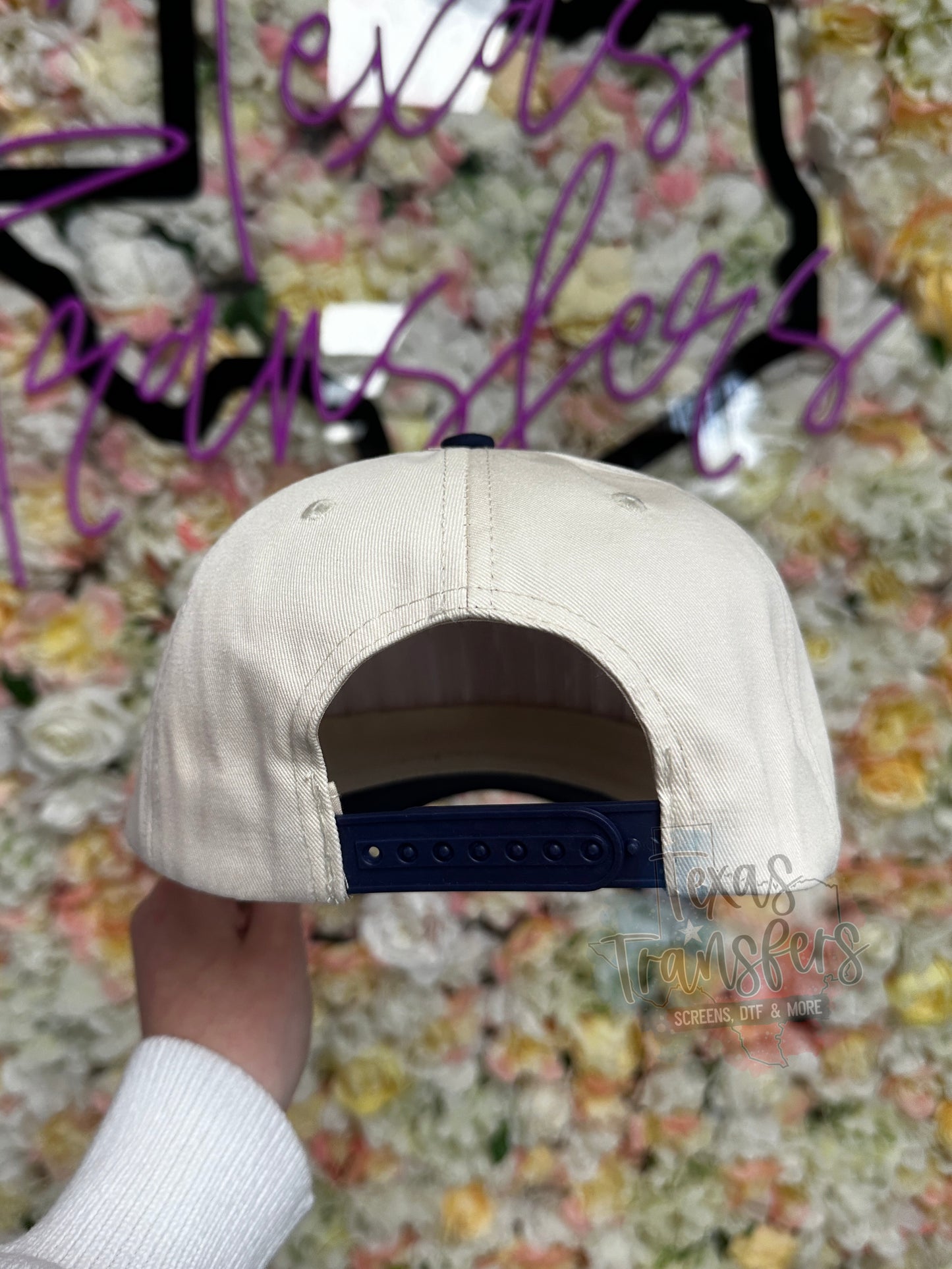 Navy Blue Canvas Brim Blank Hat - Texas Transfers and Designs
