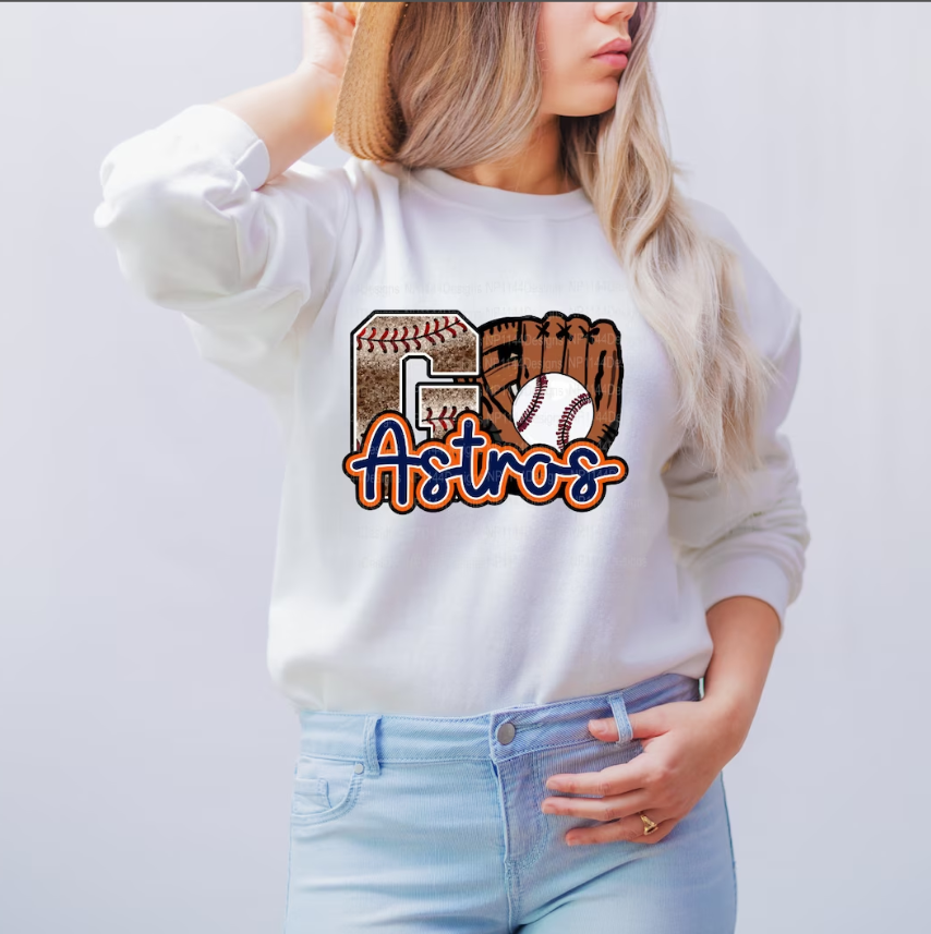 Go Astros (Glove) DTF - Texas Transfers and Designs