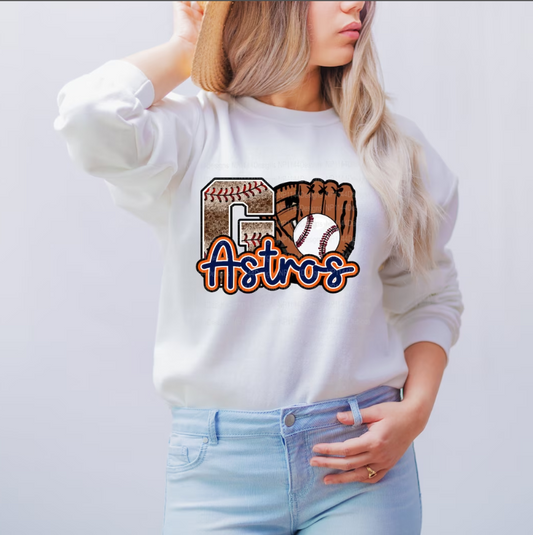 Go Astros (Glove) DTF - Texas Transfers and Designs