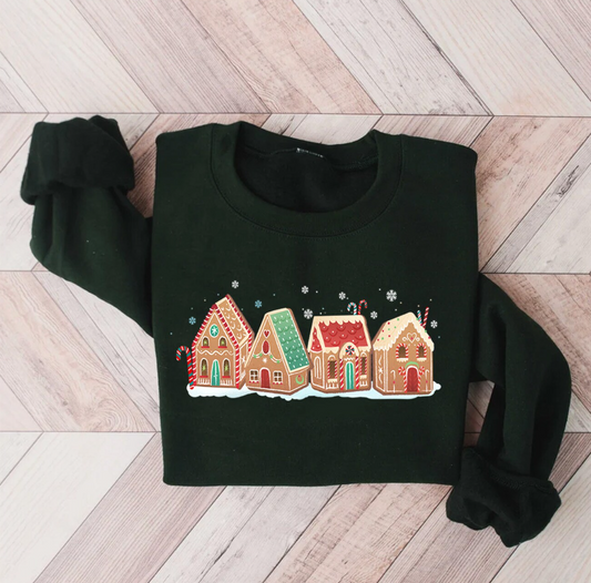 Gingerbread Houses DTF - Texas Transfers and Designs