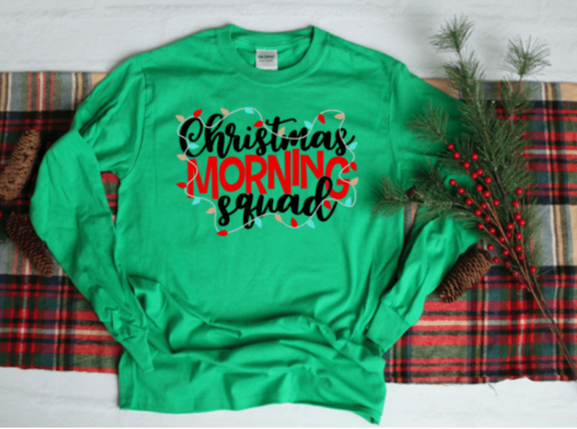 Christmas morning squad DTF - Texas Transfers and Designs