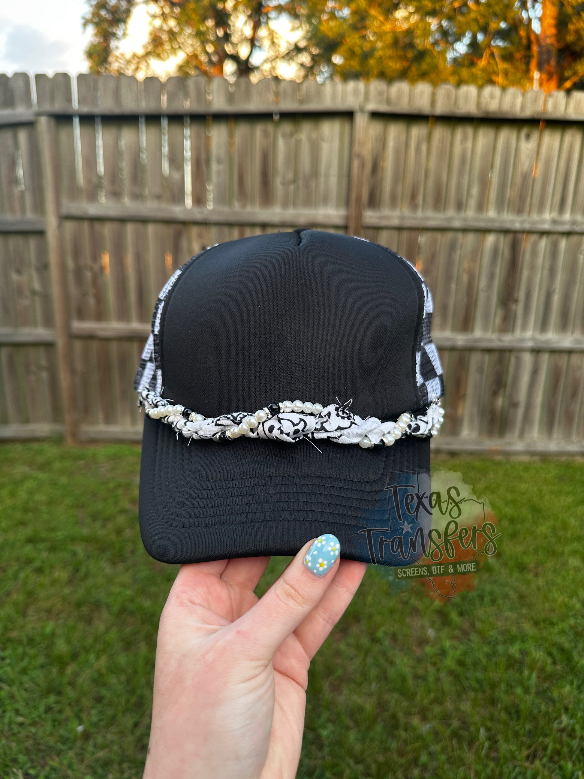 Bandana Pearl Hat Chains (Multiple Options) - Texas Transfers and Designs