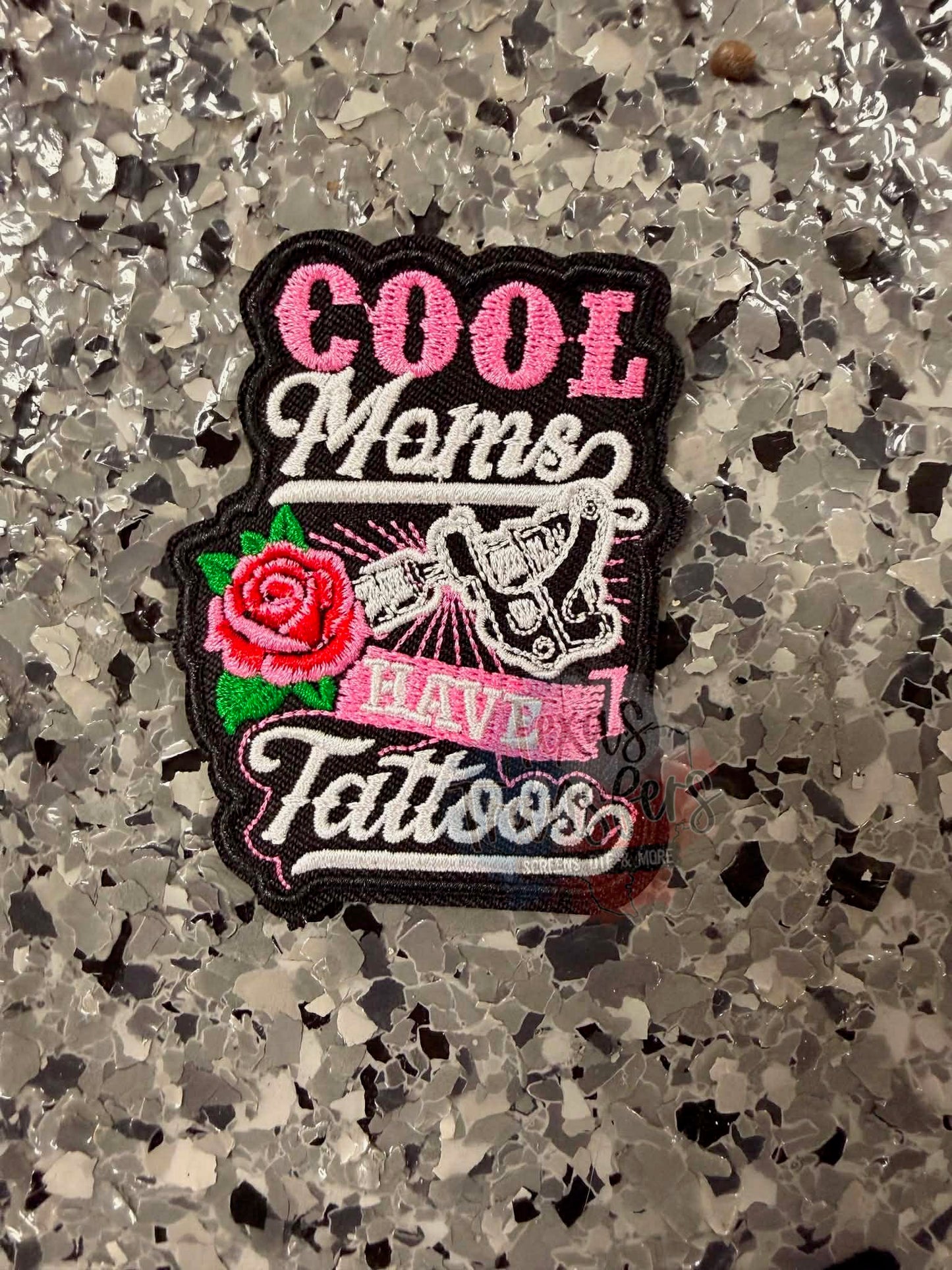 Cool Moms Have Tattoos Iron-On Patch - Texas Transfers and Designs