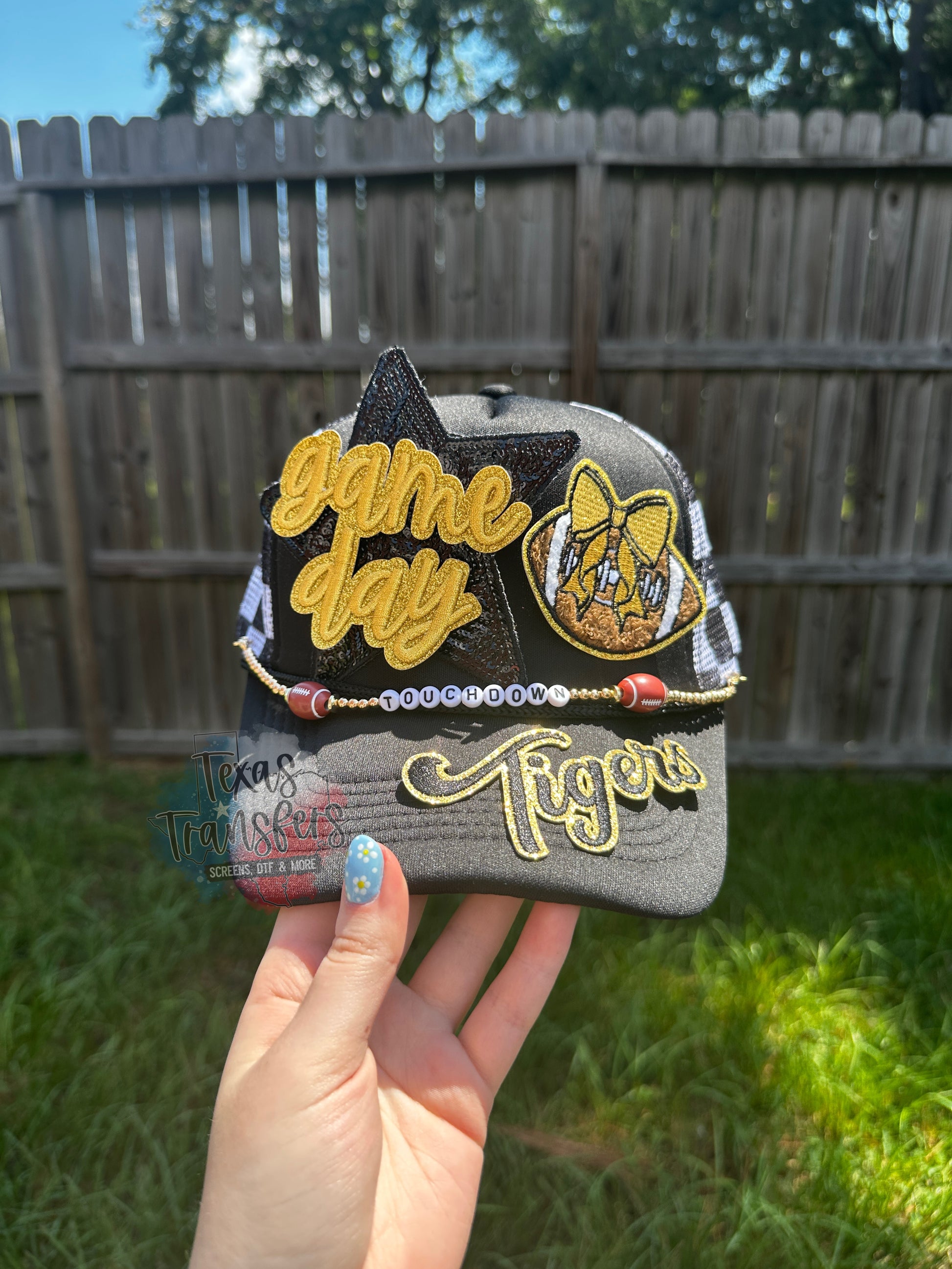 Football Hat Chains (Multiple Options) - Texas Transfers and Designs