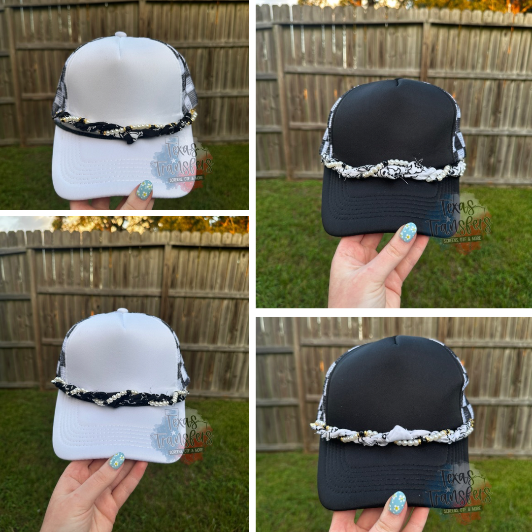Bandana Pearl Hat Chains (Multiple Options) - Texas Transfers and Designs