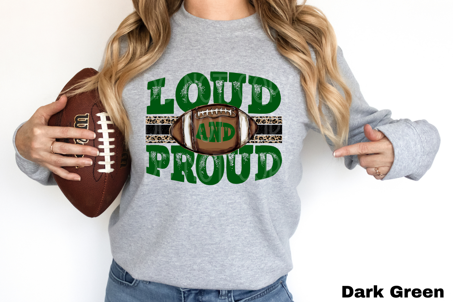 Loud and Proud Football *CUSTOMIZABLE* DTF - Texas Transfers and Designs