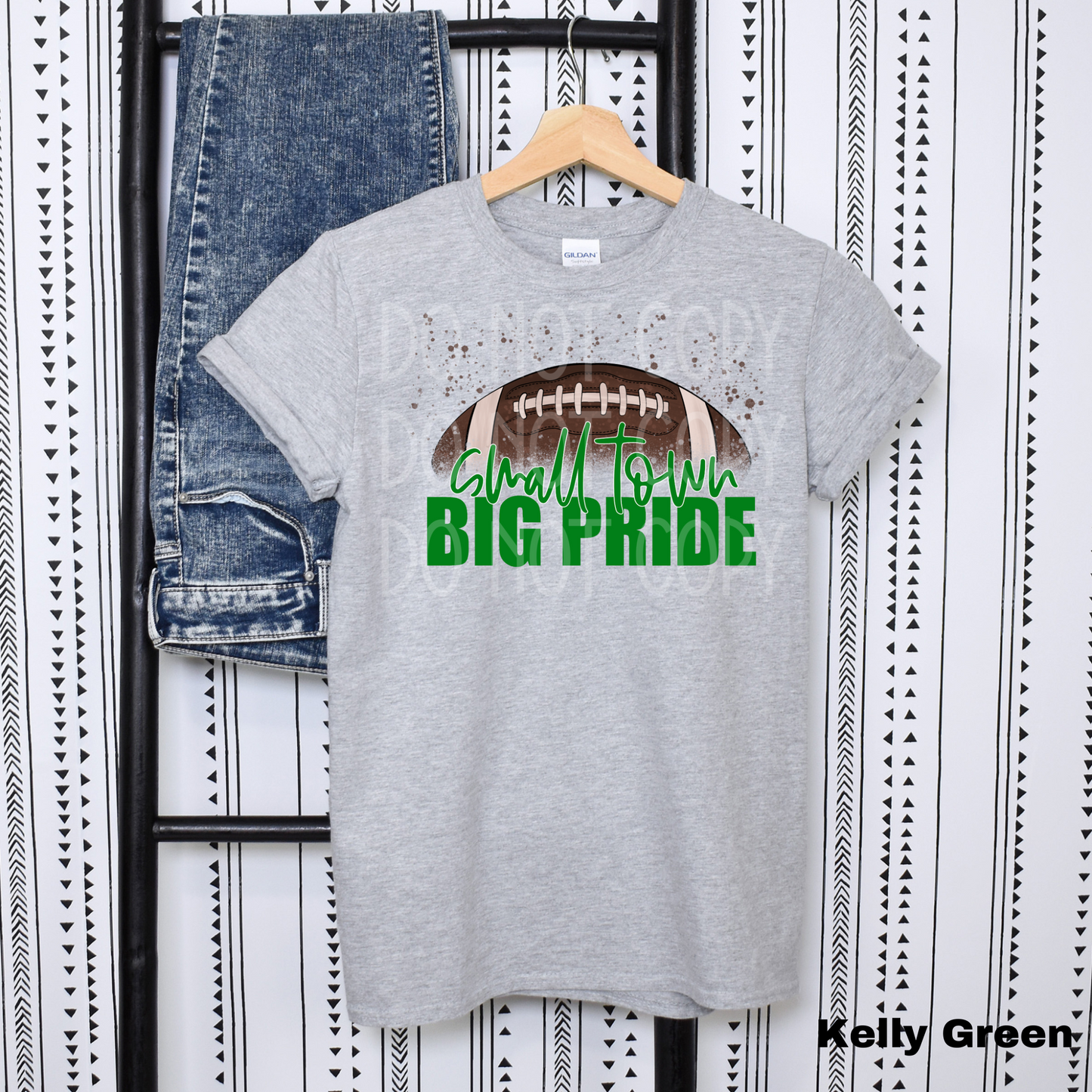 Small Town Big Pride Football *CUSTOMIZABLE* DTF - Texas Transfers and Designs