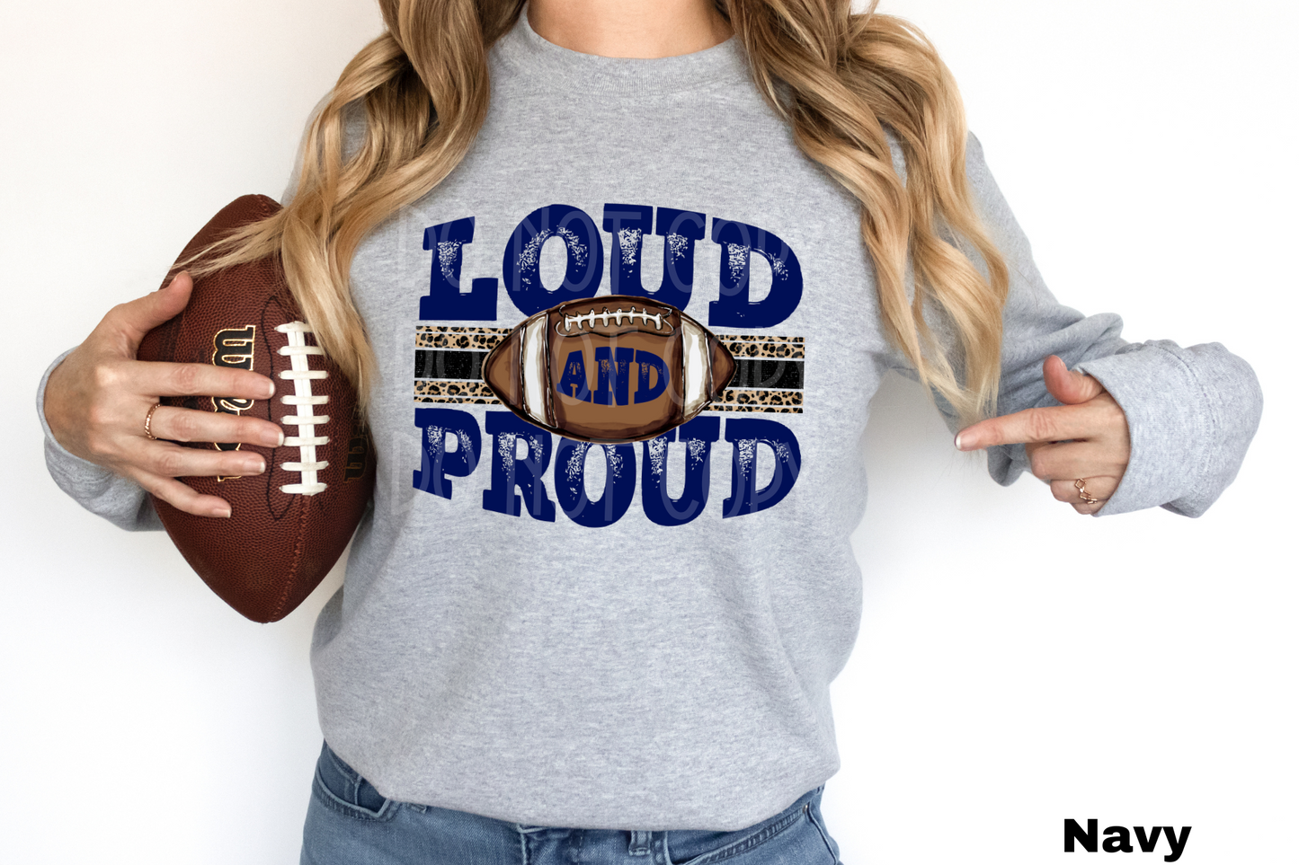 Loud and Proud Football *CUSTOMIZABLE* DTF - Texas Transfers and Designs
