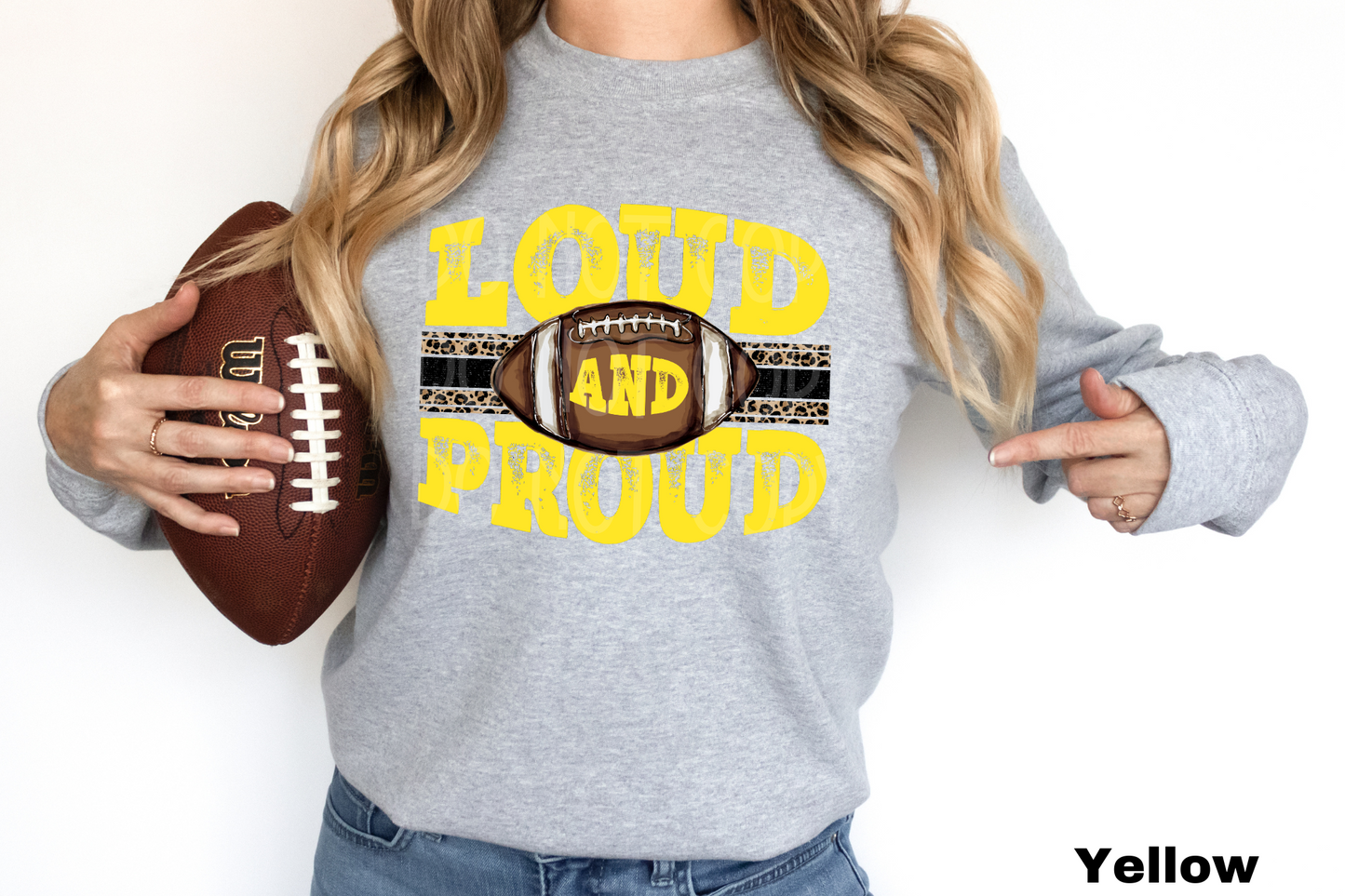 Loud and Proud Football *CUSTOMIZABLE* DTF - Texas Transfers and Designs