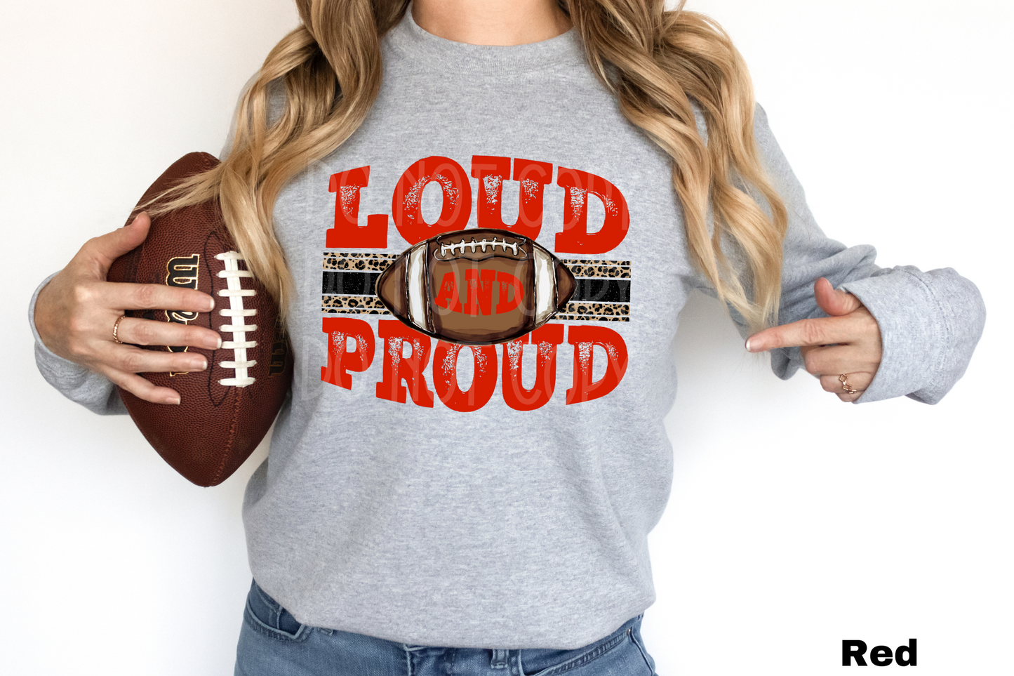 Loud and Proud Football *CUSTOMIZABLE* DTF - Texas Transfers and Designs