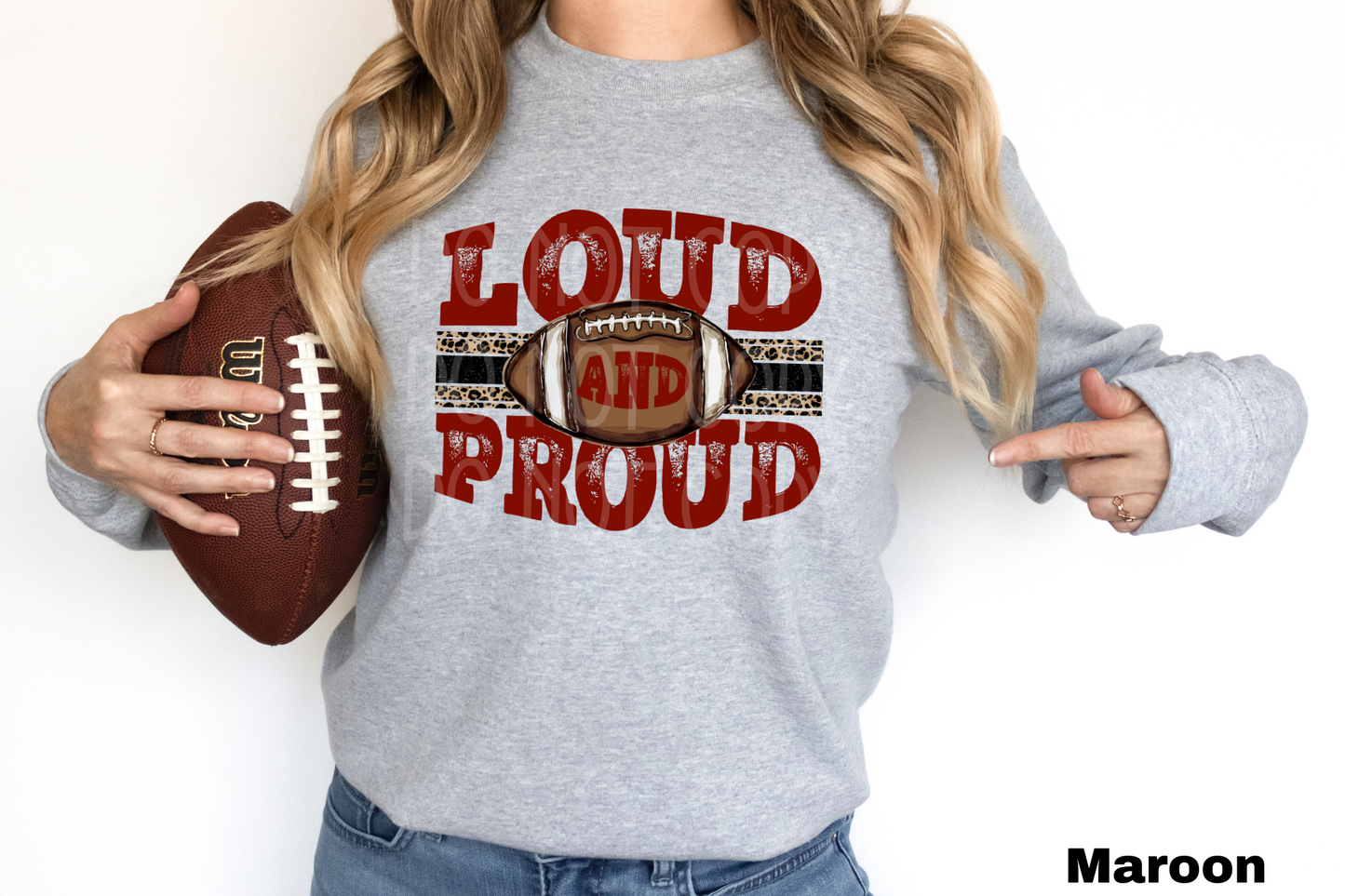 Loud and Proud Football *CUSTOMIZABLE* DTF - Texas Transfers and Designs