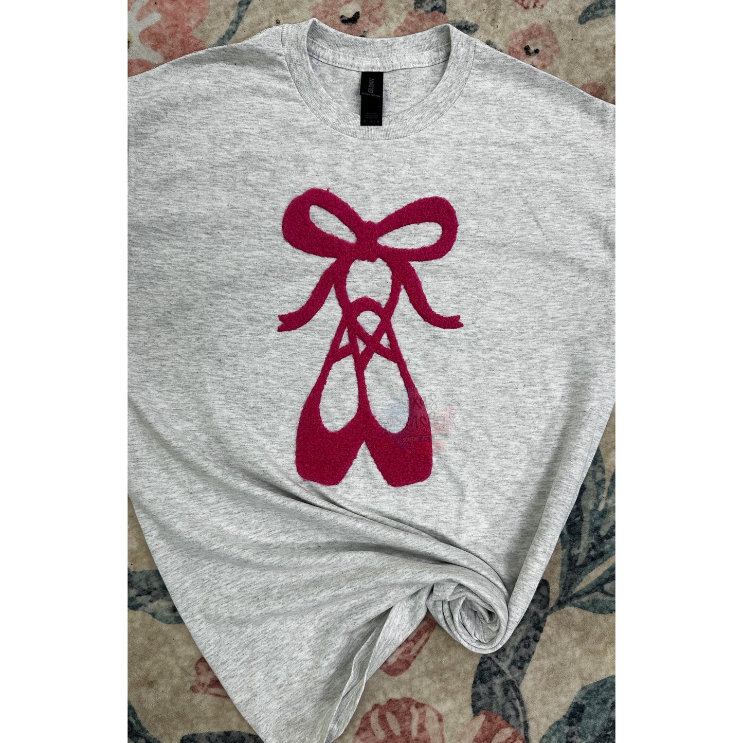 Ballet Shoes Fluffy Fuzzy XL Iron-On Patch