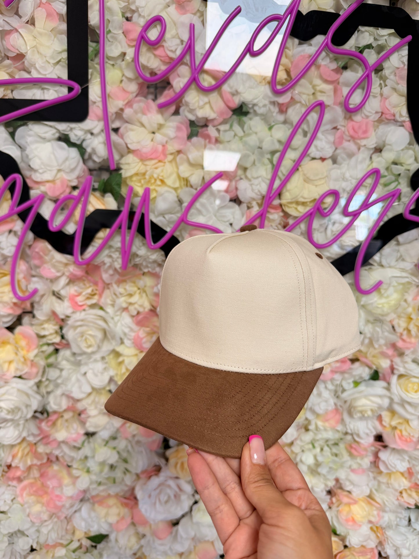 Faux Suede Brim Canvas Hat (Multiple Options)