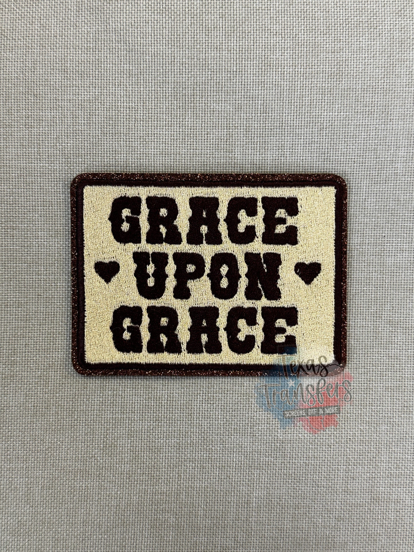 Grace Upon Grace (Glitter) Iron-On PATCH