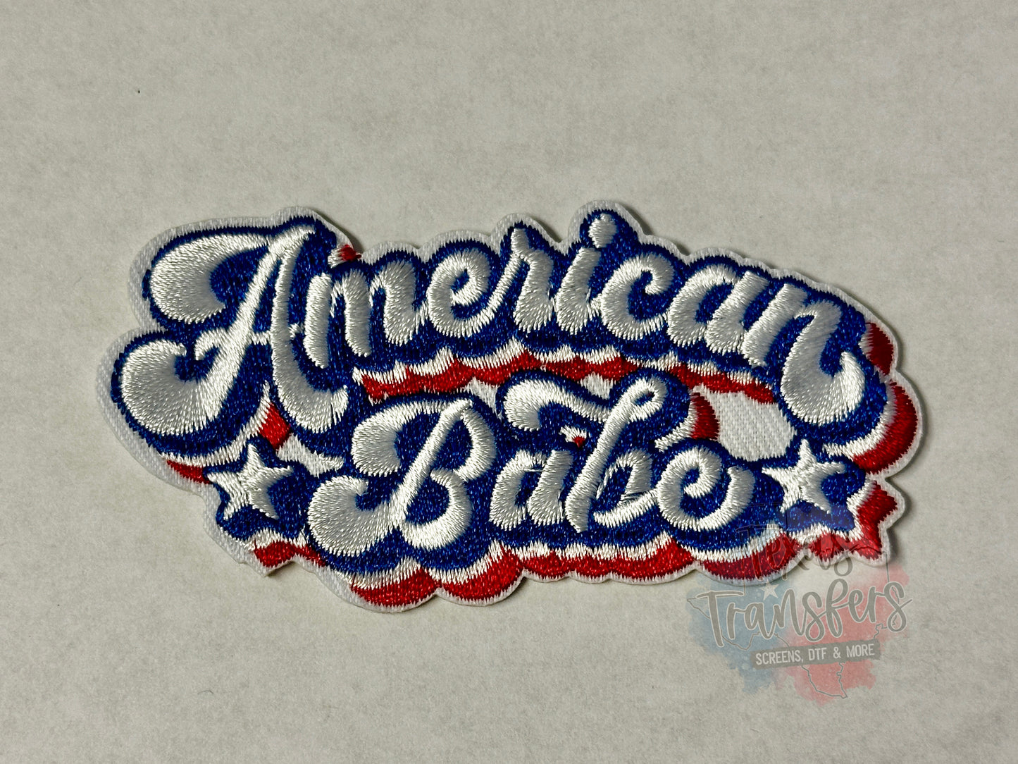 American Babe Iron-On PATCH - Texas Transfers and Designs