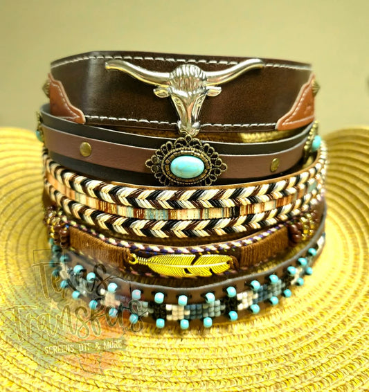 Wide Brim Hat Bands (Multiple Options) - Texas Transfers and Designs