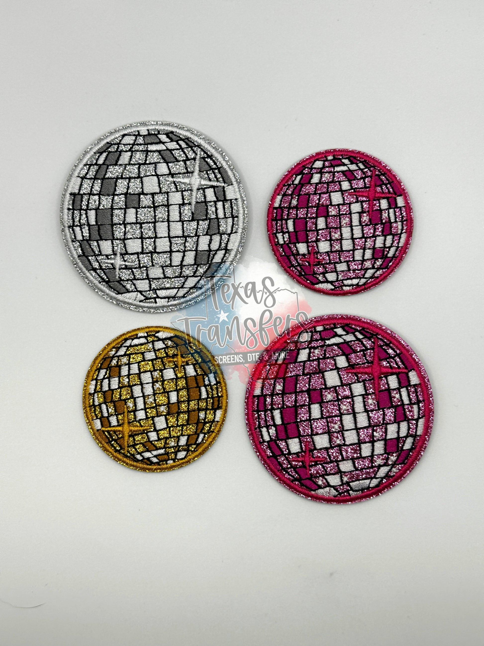 Disco Ball Iron-On PATCH (Multiple Options) *DISCONTINUED* - Texas Transfers and Designs