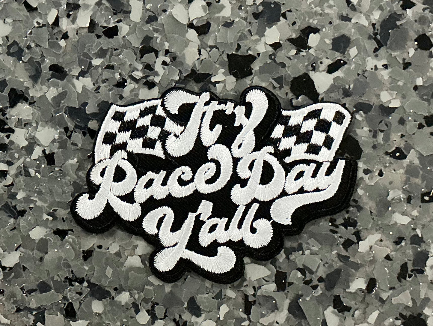 It’s Race Day Y’all Iron-On Patch - Texas Transfers and Designs