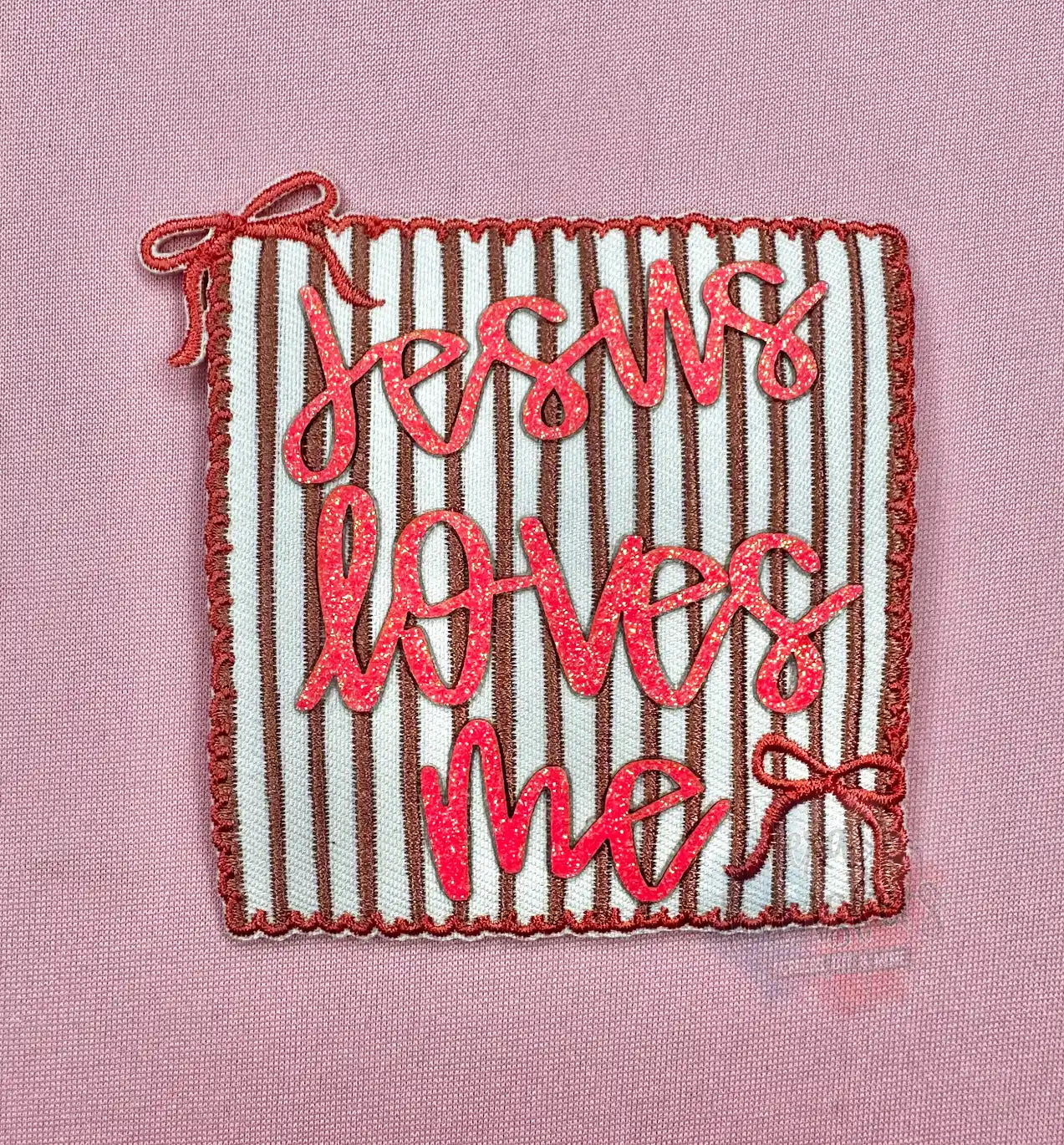 Jesus Loves Me Iron-On Patch - Texas Transfers and Designs