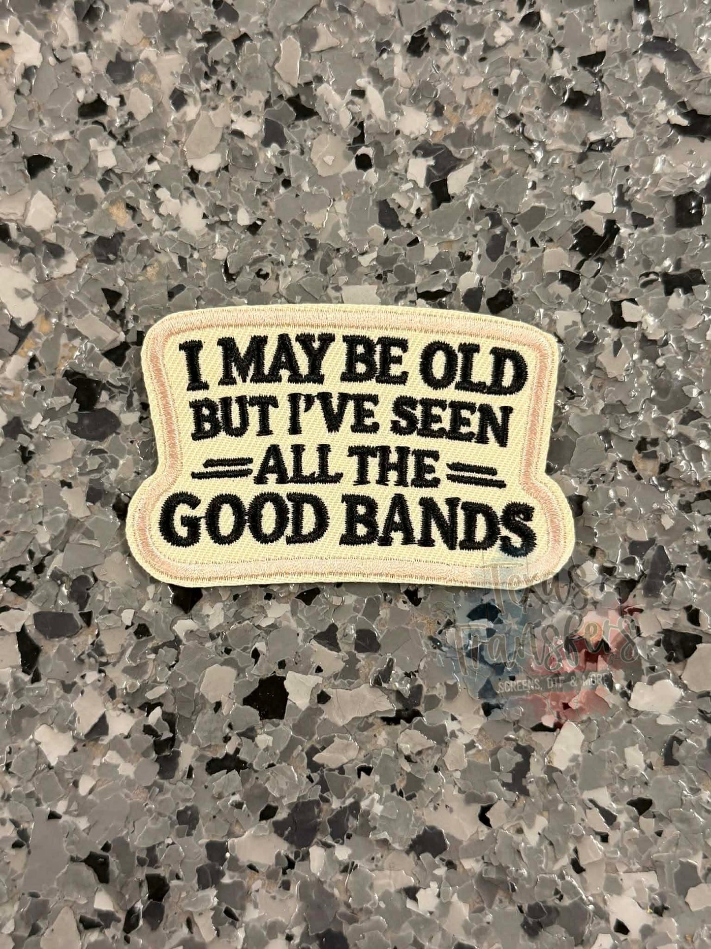 I may be Old Iron-On Patch - Texas Transfers and Designs
