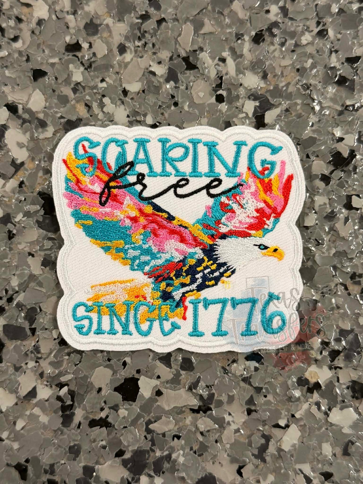 Soaring Free since 1776 Iron-On Patch - Texas Transfers and Designs