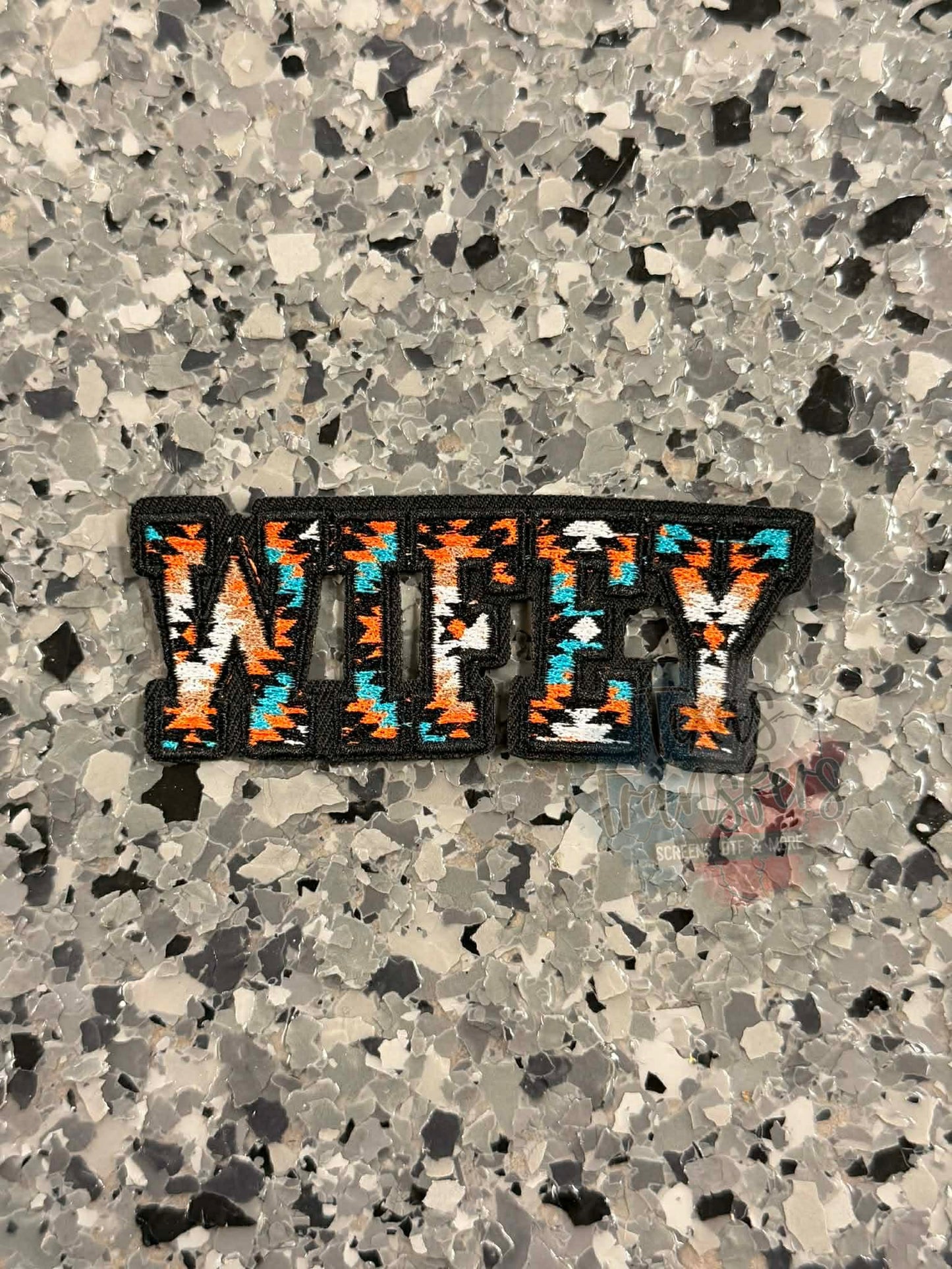 Wifey in Aztec Iron-On Patch - Texas Transfers and Designs