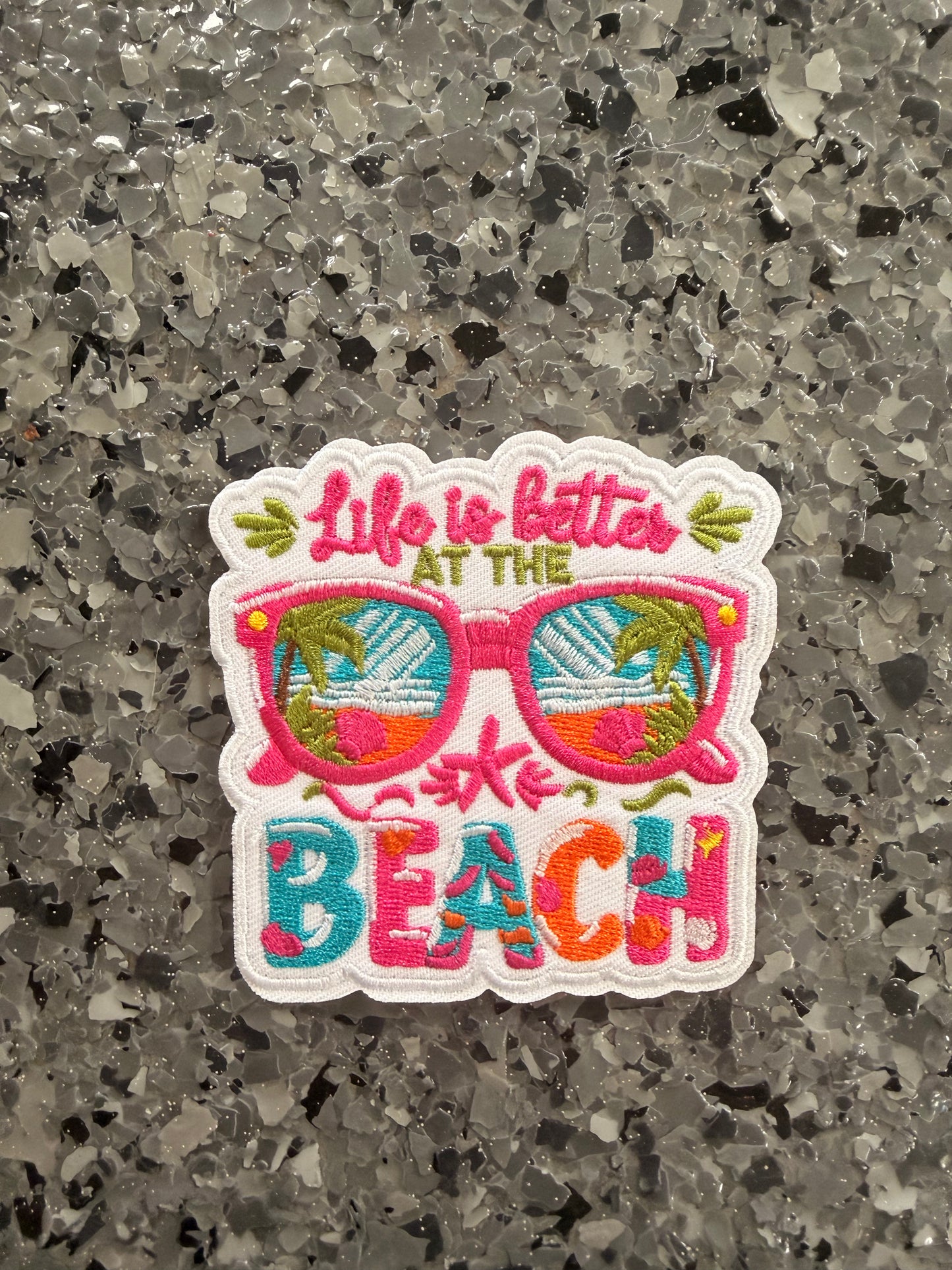 Life is Better at the Beach Iron-On Patch - Texas Transfers and Designs