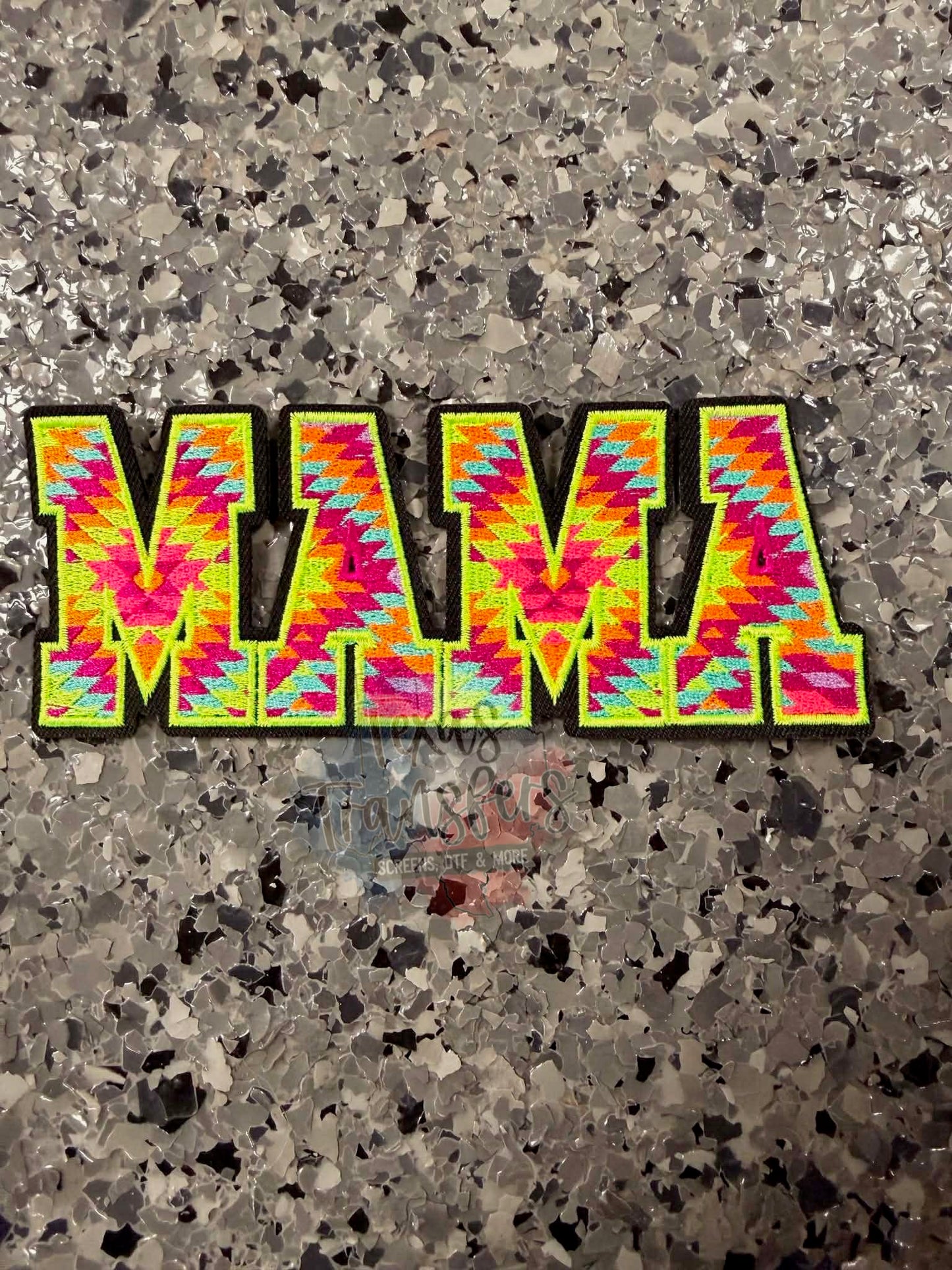 Mama Neon Iron-On Patch - Texas Transfers and Designs