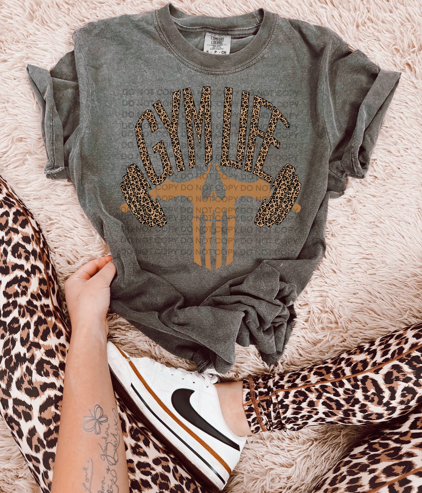 Gym Life Leopard DTF - Texas Transfers and Designs