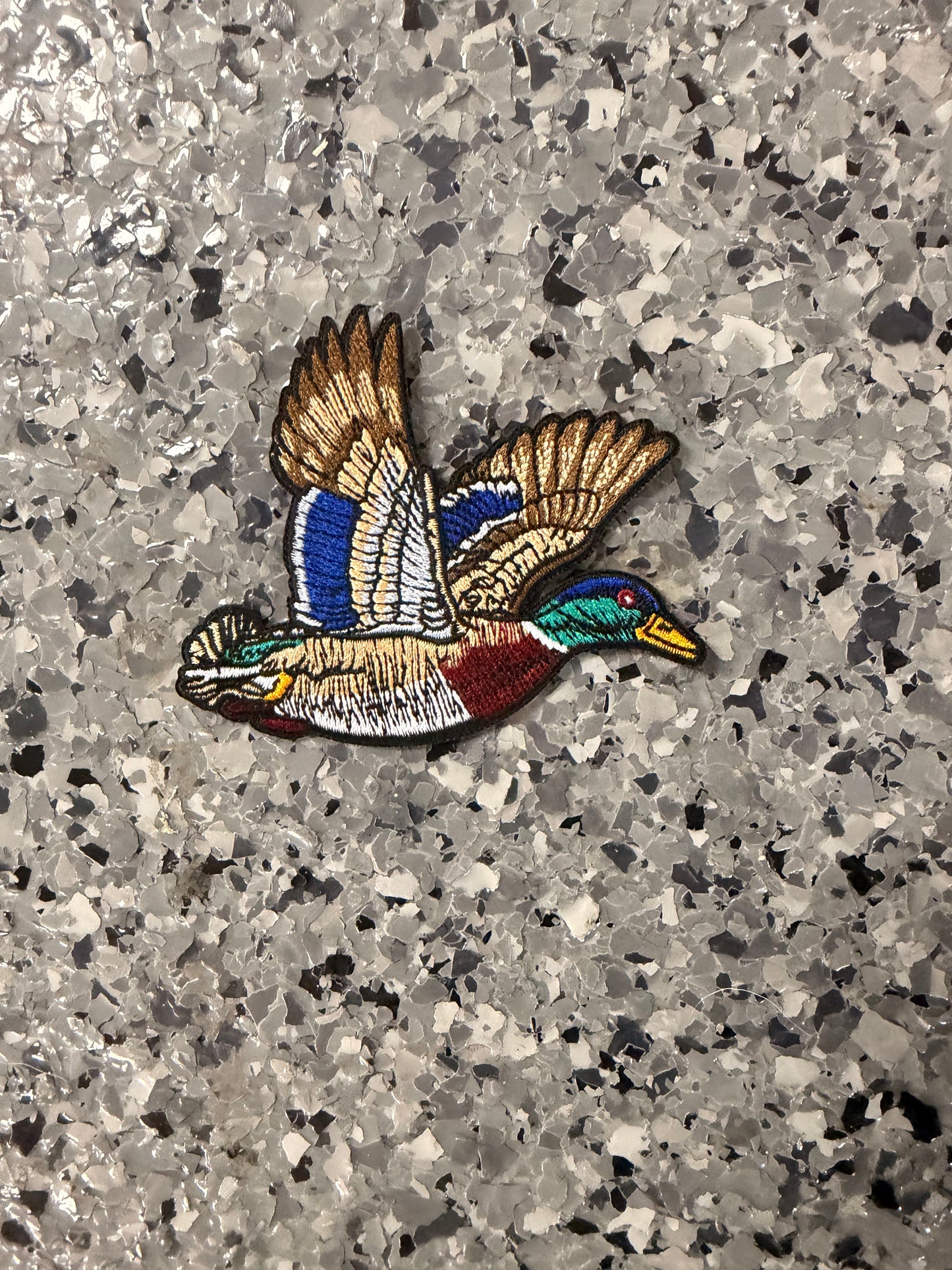 Flying Mallard Duck Iron-On Patch