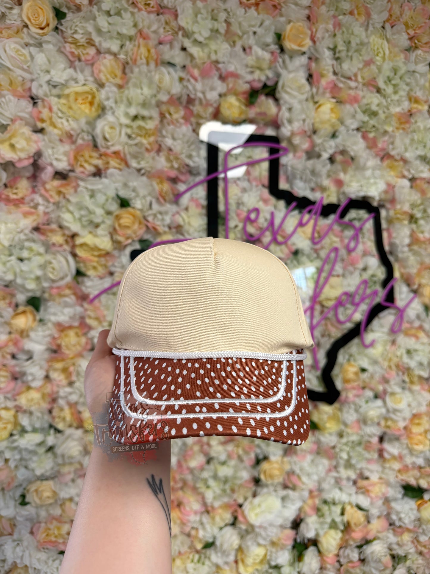 Deer Print Brim Canvas Hat