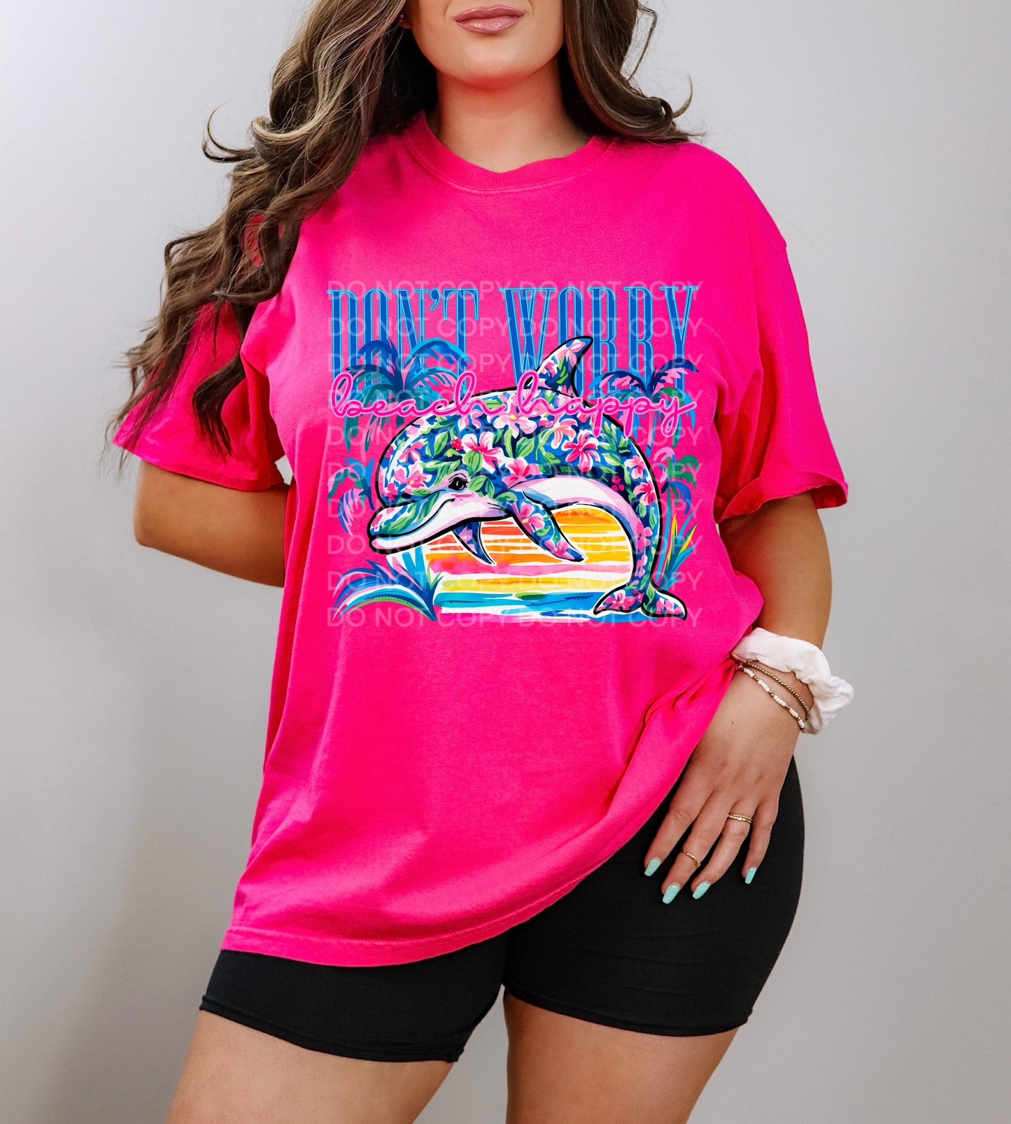 Don't Worry Beach Happy DTF - Texas Transfers and Designs