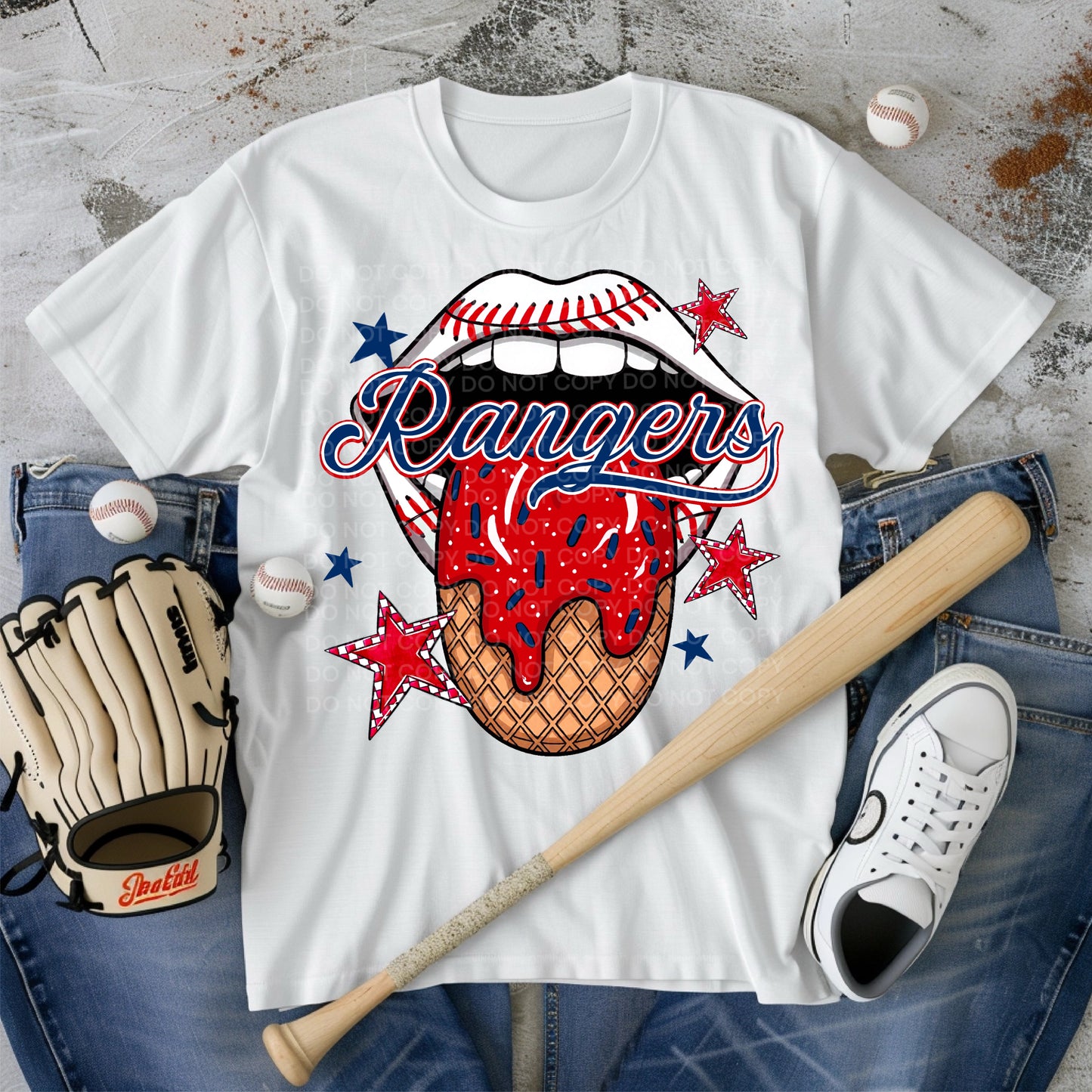 Rangers Ice Cream DTF - Texas Transfers and Designs