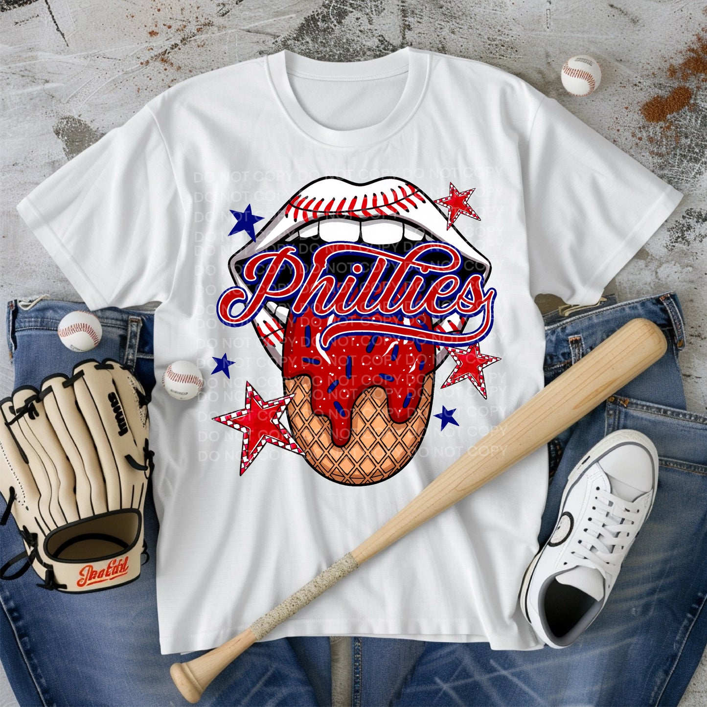 Phillies Ice Cream DTF - Texas Transfers and Designs