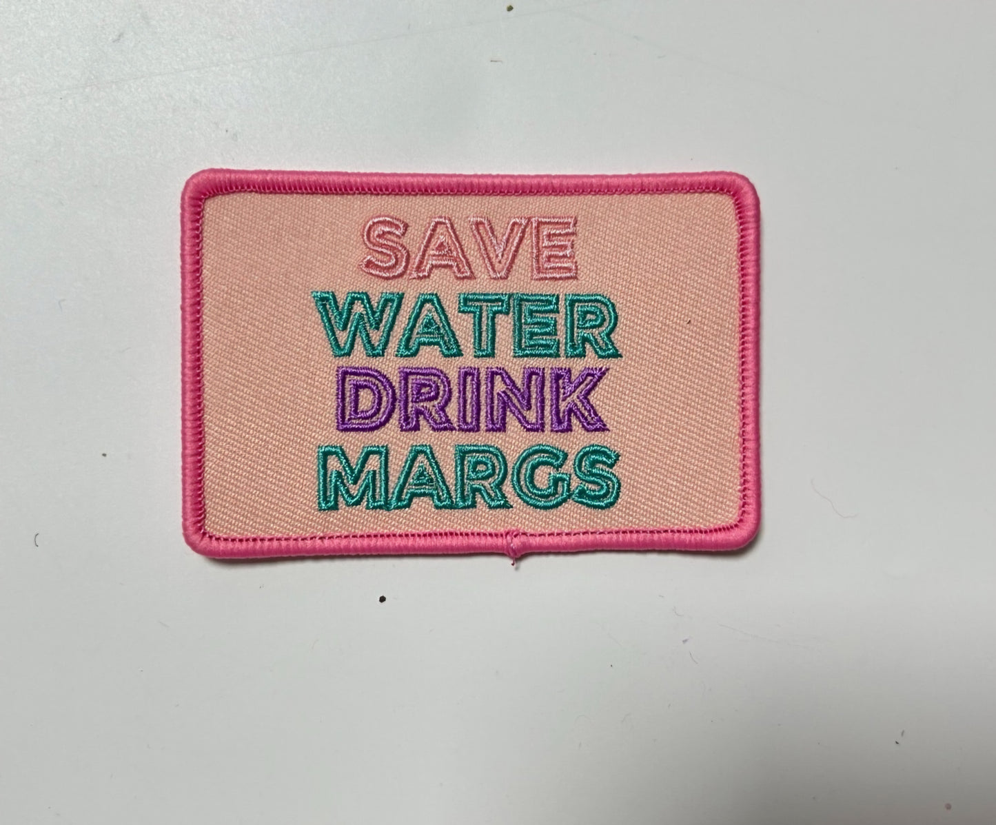 Save Water/Drink Margs Iron-On PATCH - Texas Transfers and Designs