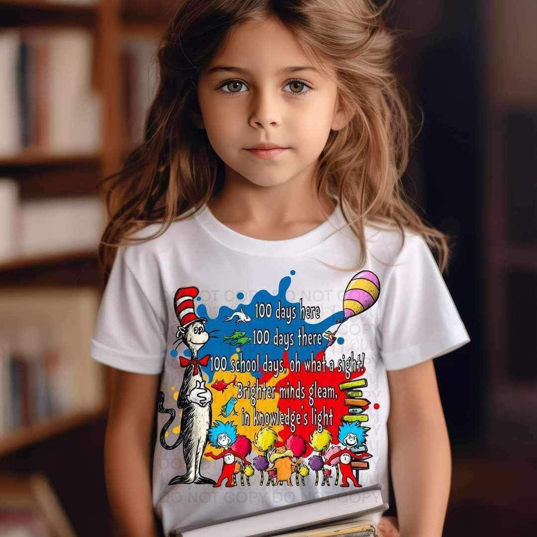 100 Days Here 100 Days There (Cat) DTF - Texas Transfers and Designs