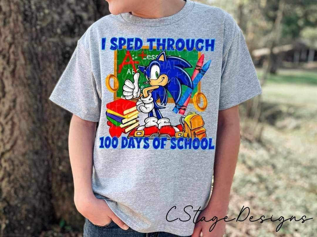 I Sped Through 100 Days of School DTF - Texas Transfers and Designs