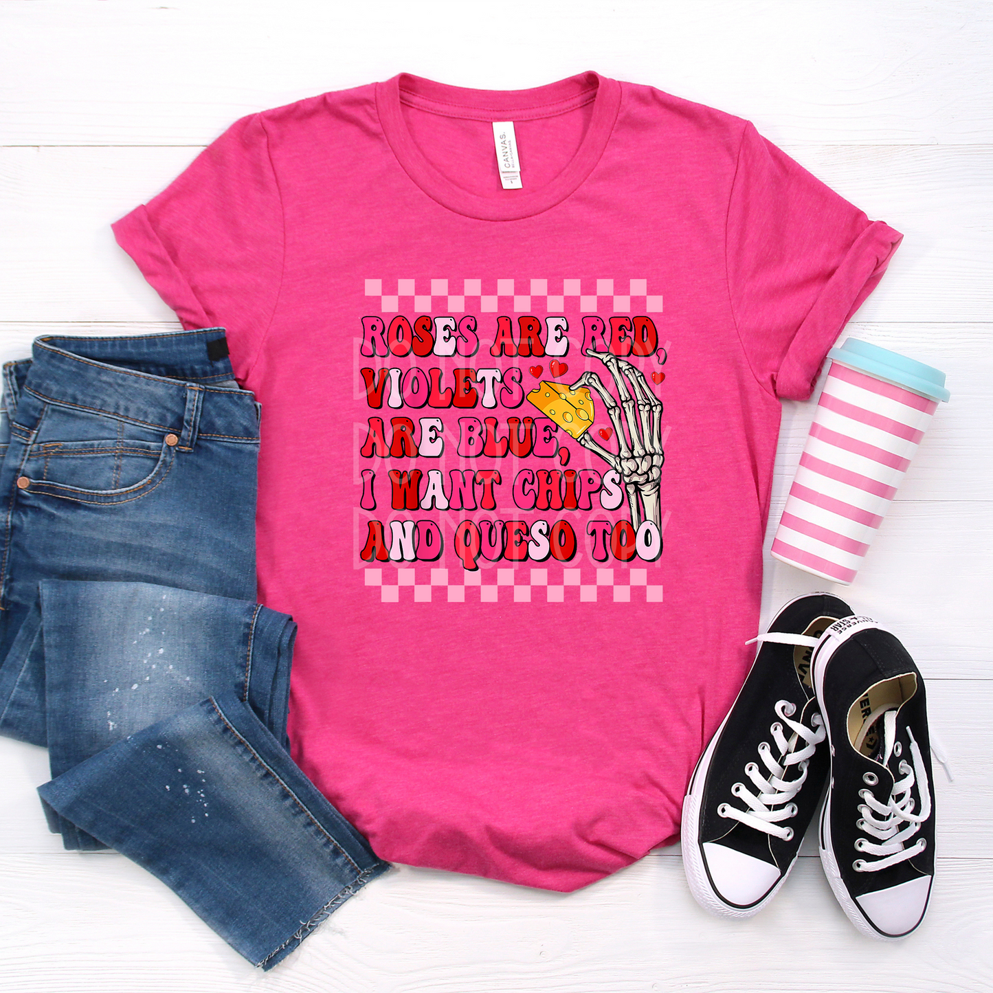 I Want Chips & Queso Too DTF - Texas Transfers and Designs